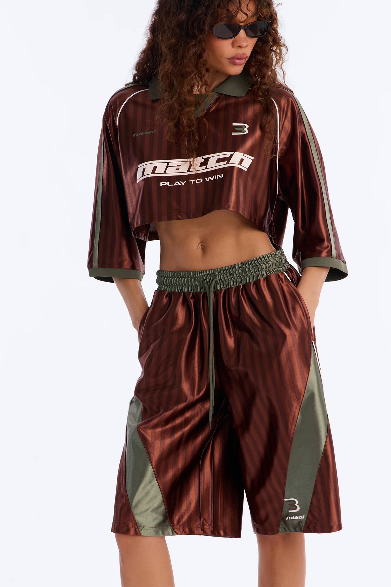Play To Win Jort Set - Brown/combo - Image 3