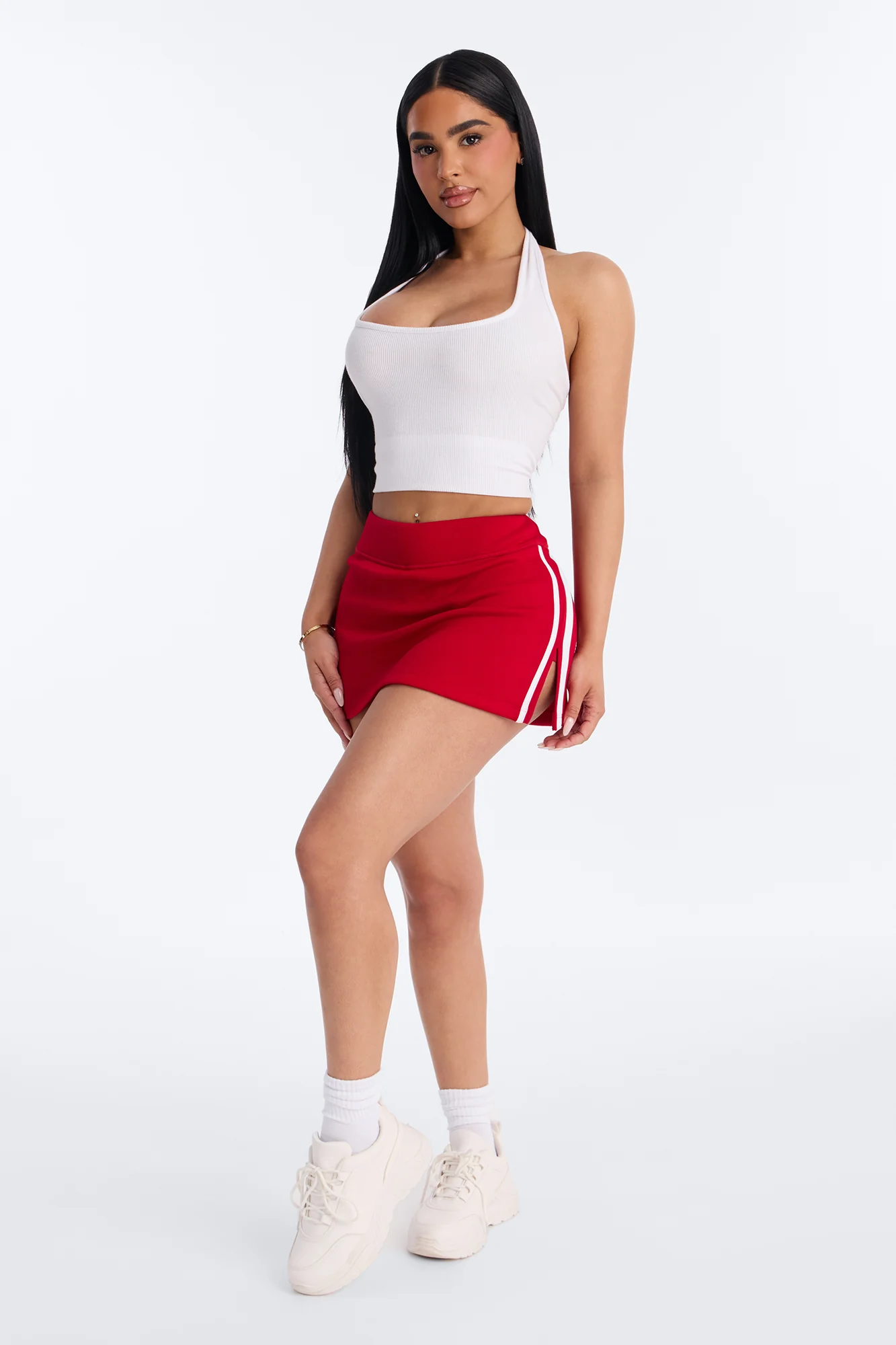Playing Catch Up Scuba Micro Mini Skort - Red