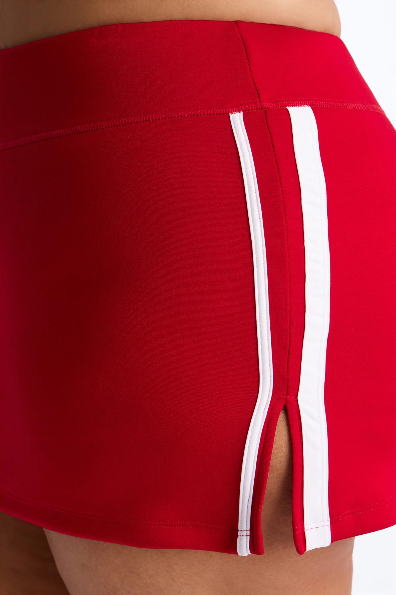 Playing Catch Up Scuba Micro Mini Skort - Red - Image 6