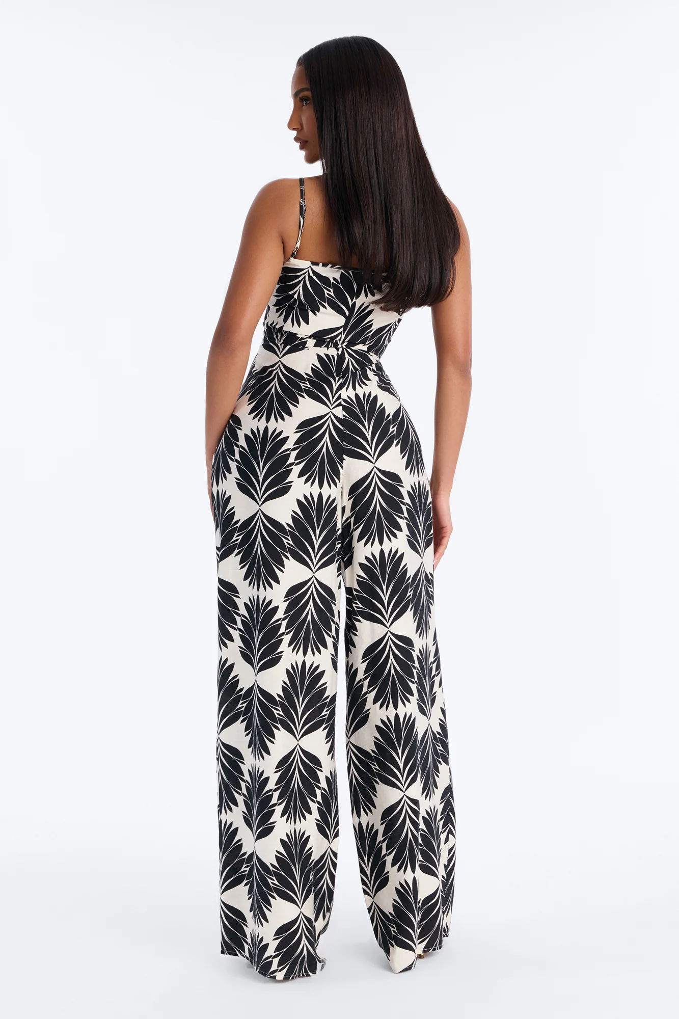 Pool Hours Linen Jumpsuit - Black - Image 3