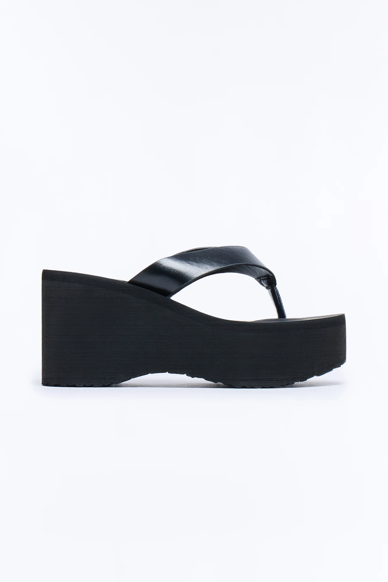 Poolside Thong Wedges - Black