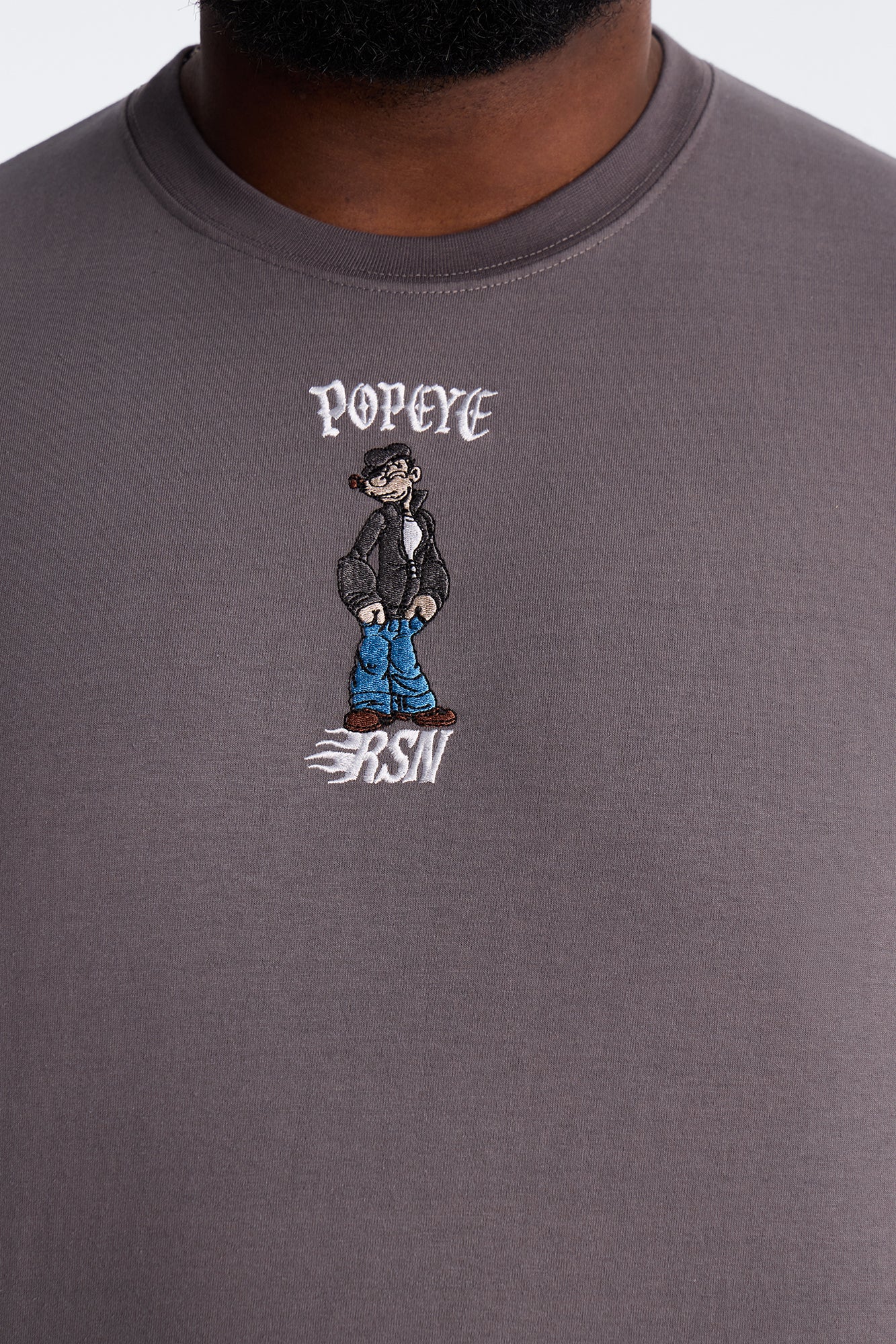 Popeye Old Skool Short Sleeve Tee - Grey - Image 7