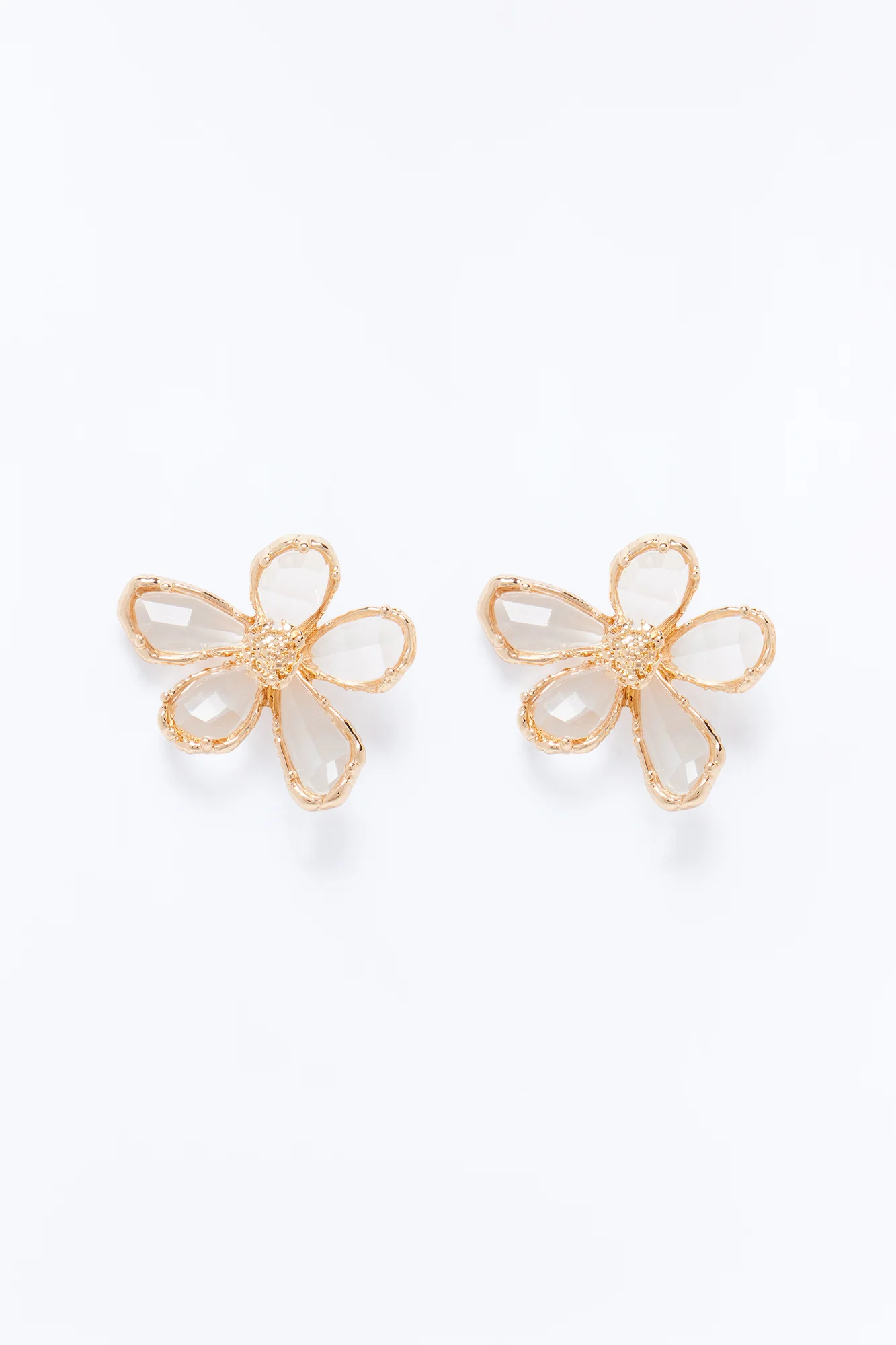 Poppy Floral Earrings - Gold - Image 3