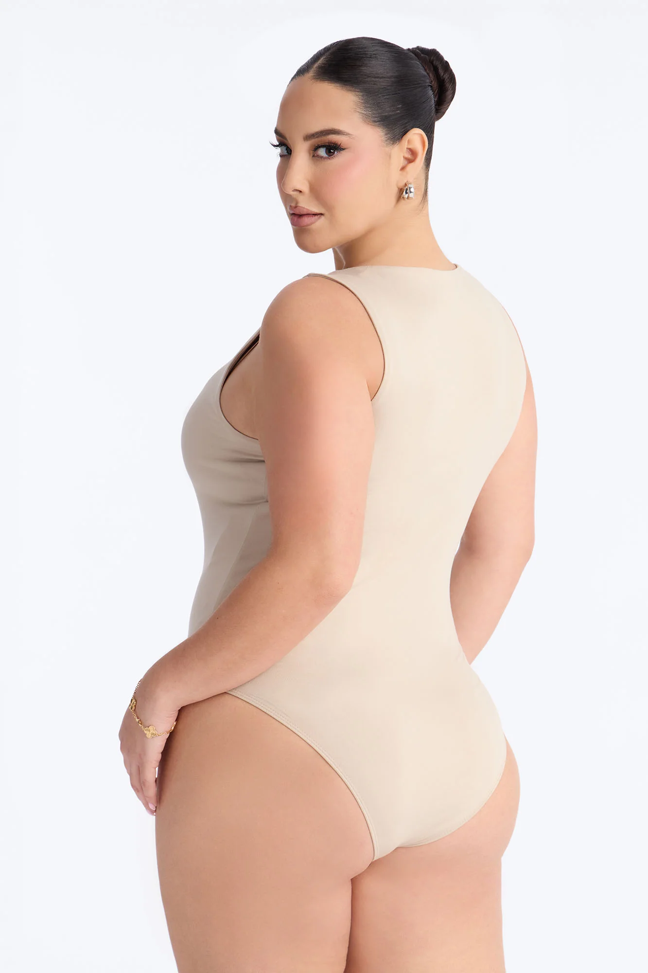 Poppy Sleeveless Bodysuit - Stone - Image 8