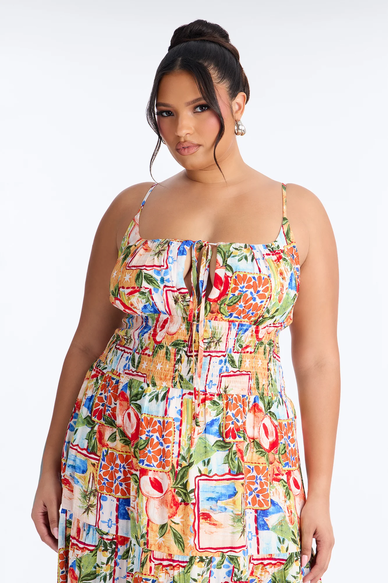 Portofino Smocked Maxi Dress - Multi Color - Image 6