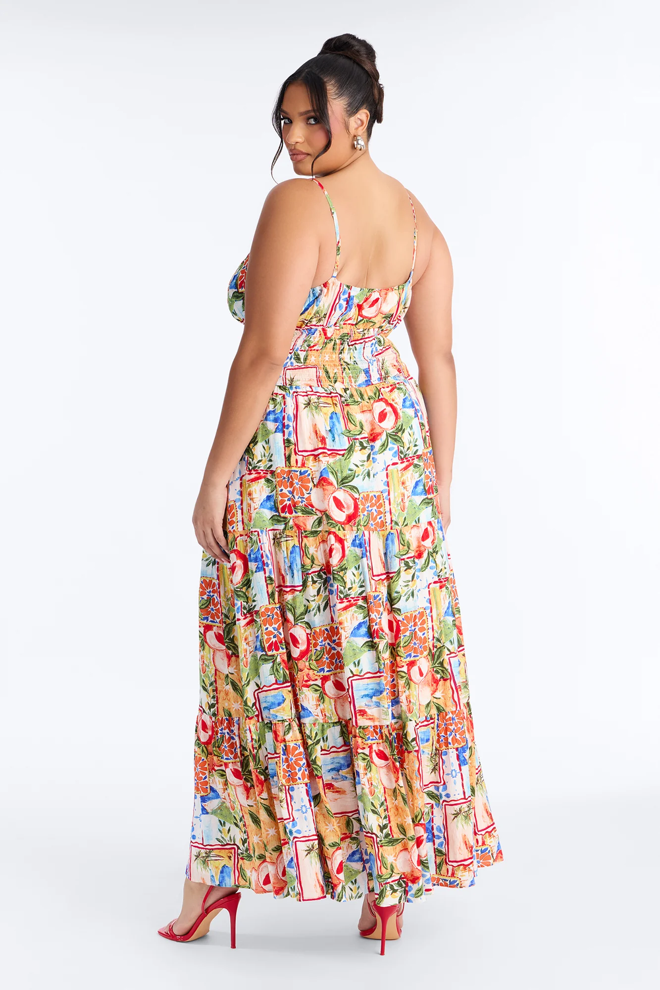 Portofino Smocked Maxi Dress - Multi Color - Image 8