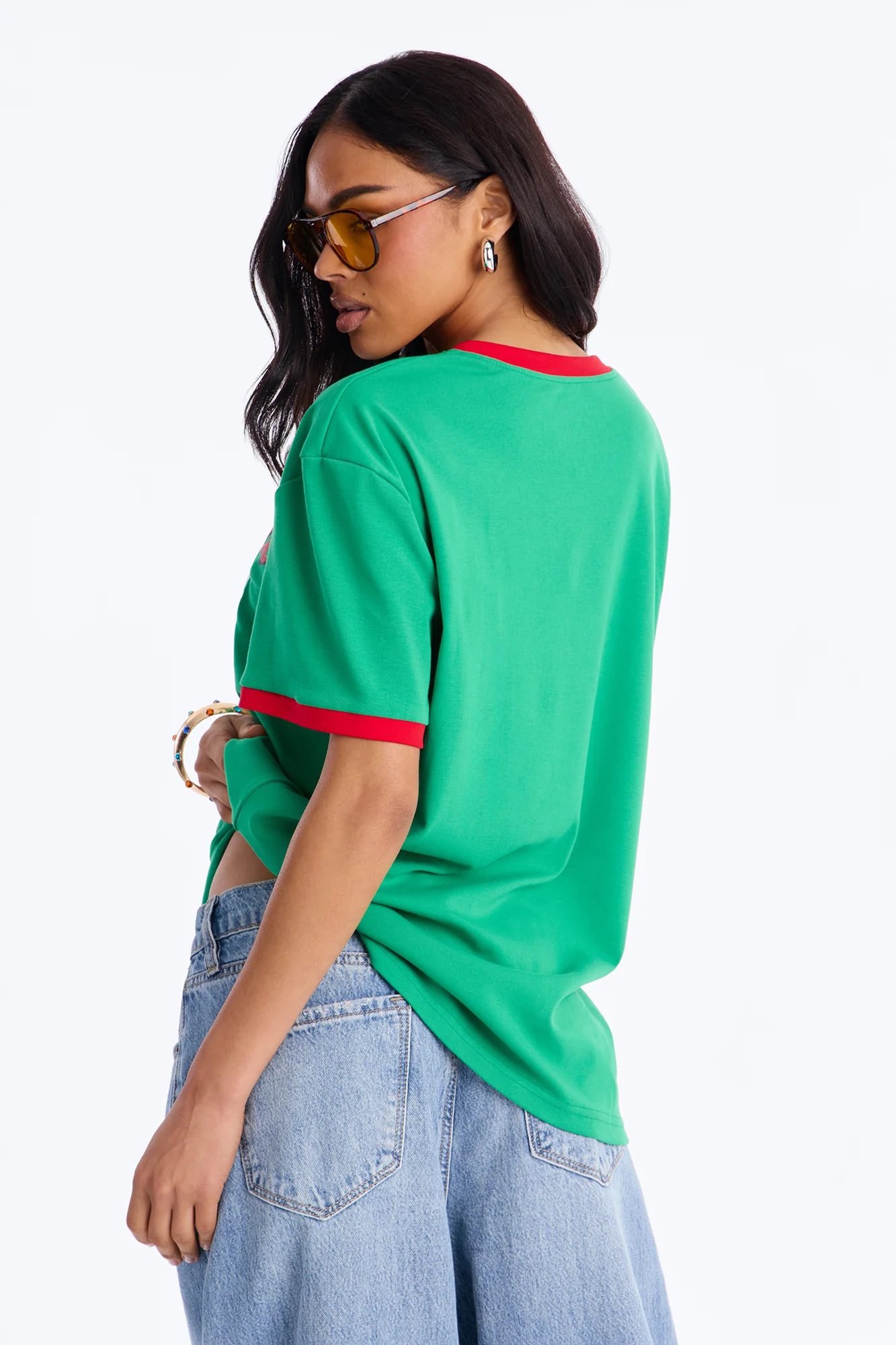 Portugal Oversized Ringer Tee - Green - Image 4