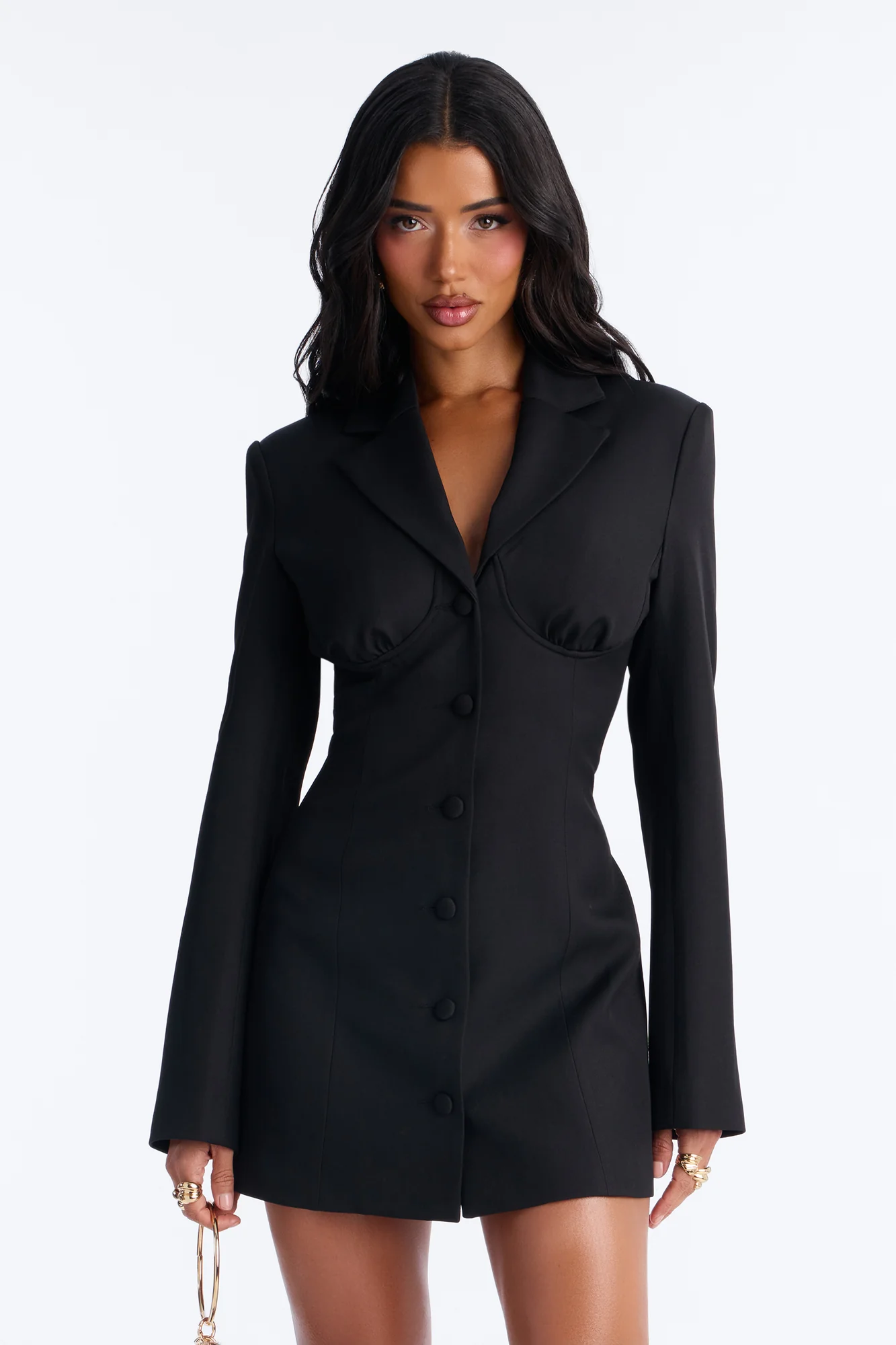 Power of You Blazer Mini Dress - Black