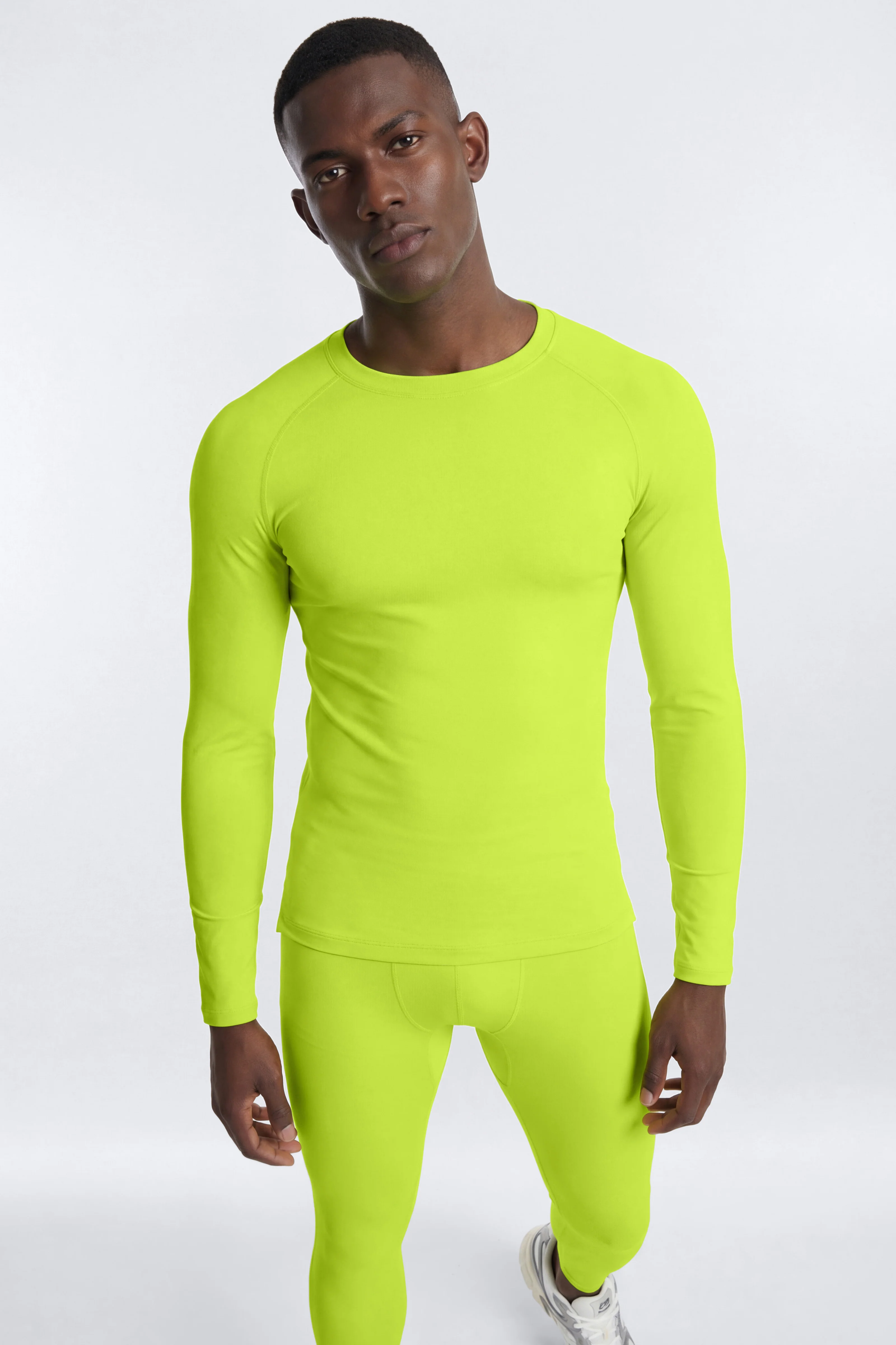 PowerFlex™ Compression Long Sleeve Top - Neon Yellow