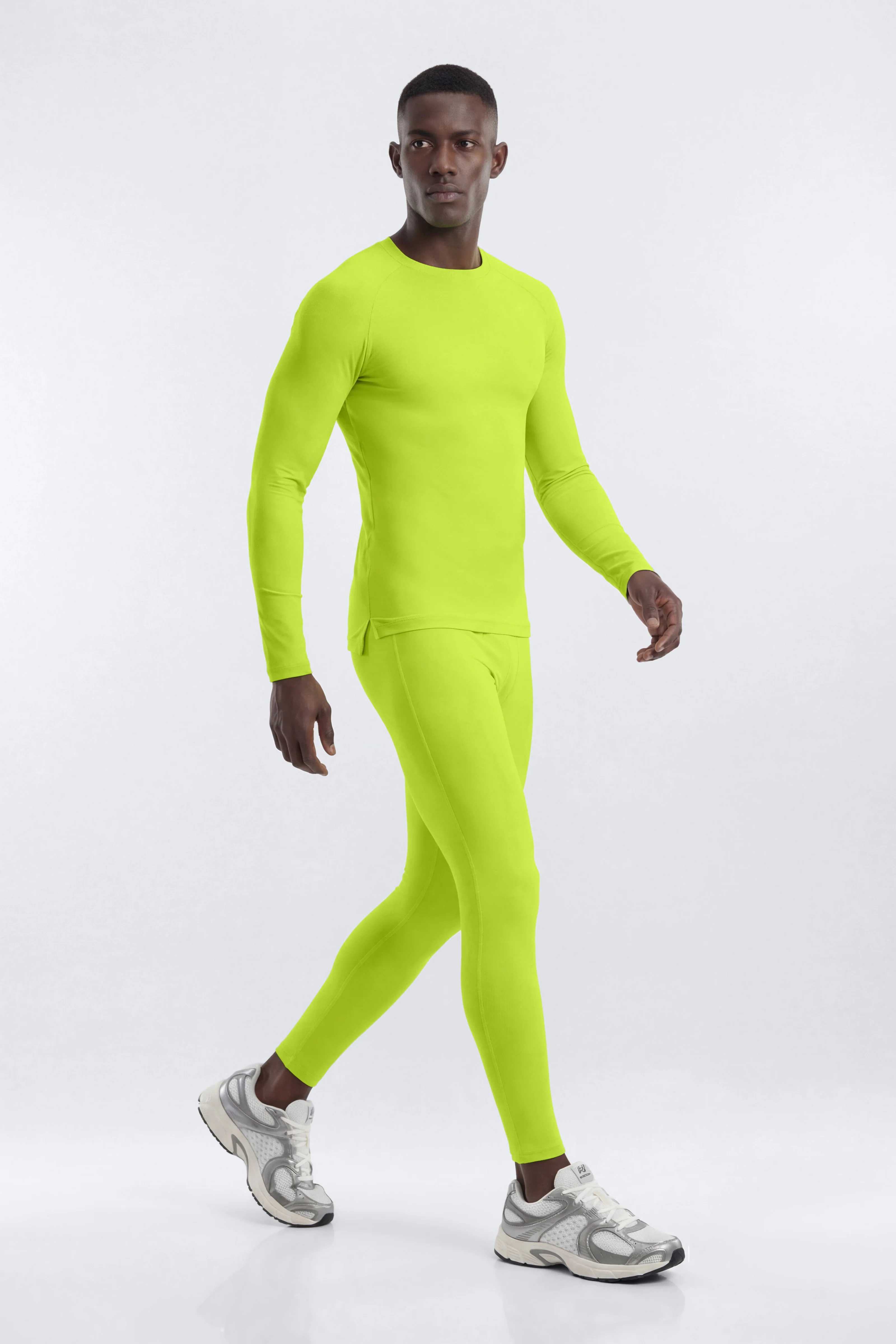 PowerFlex™ Compression Long Sleeve Top - Neon Yellow - Image 2