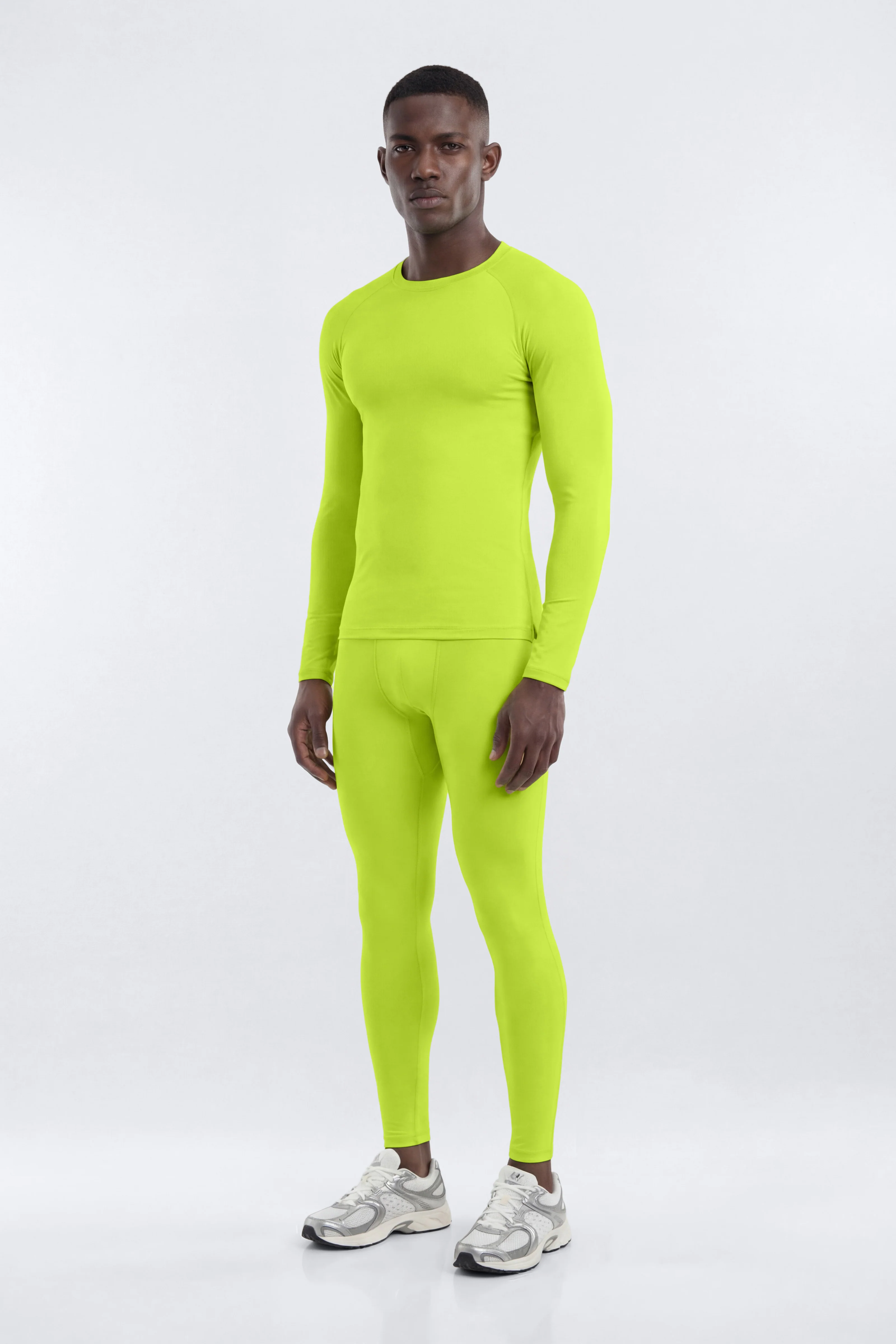 PowerFlex™ Compression Long Sleeve Top - Neon Yellow - Image 3