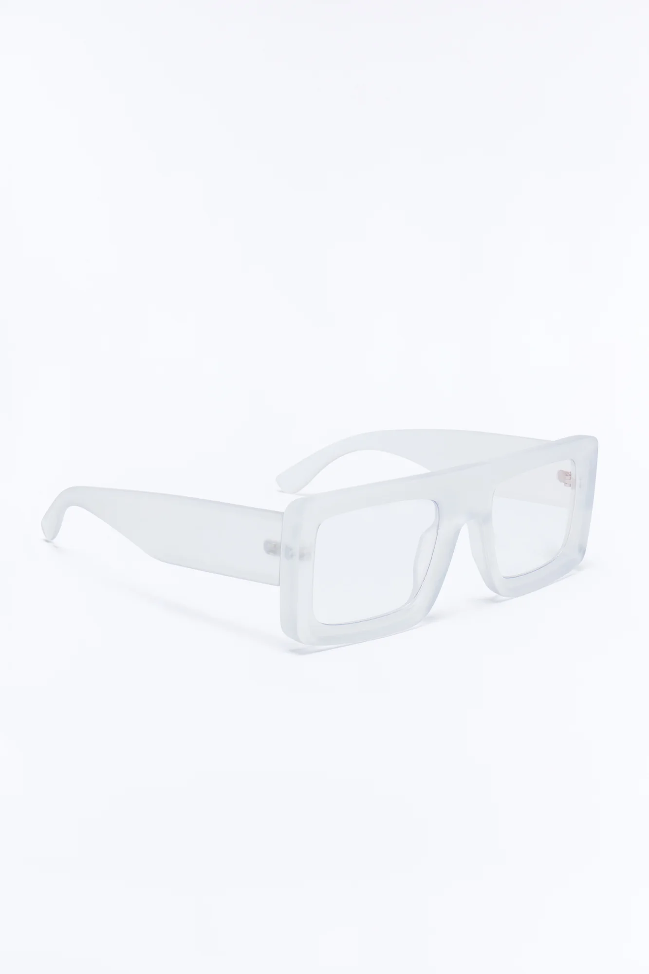 Prestige Matte Flat Top Sunglasses - Clear - Image 3