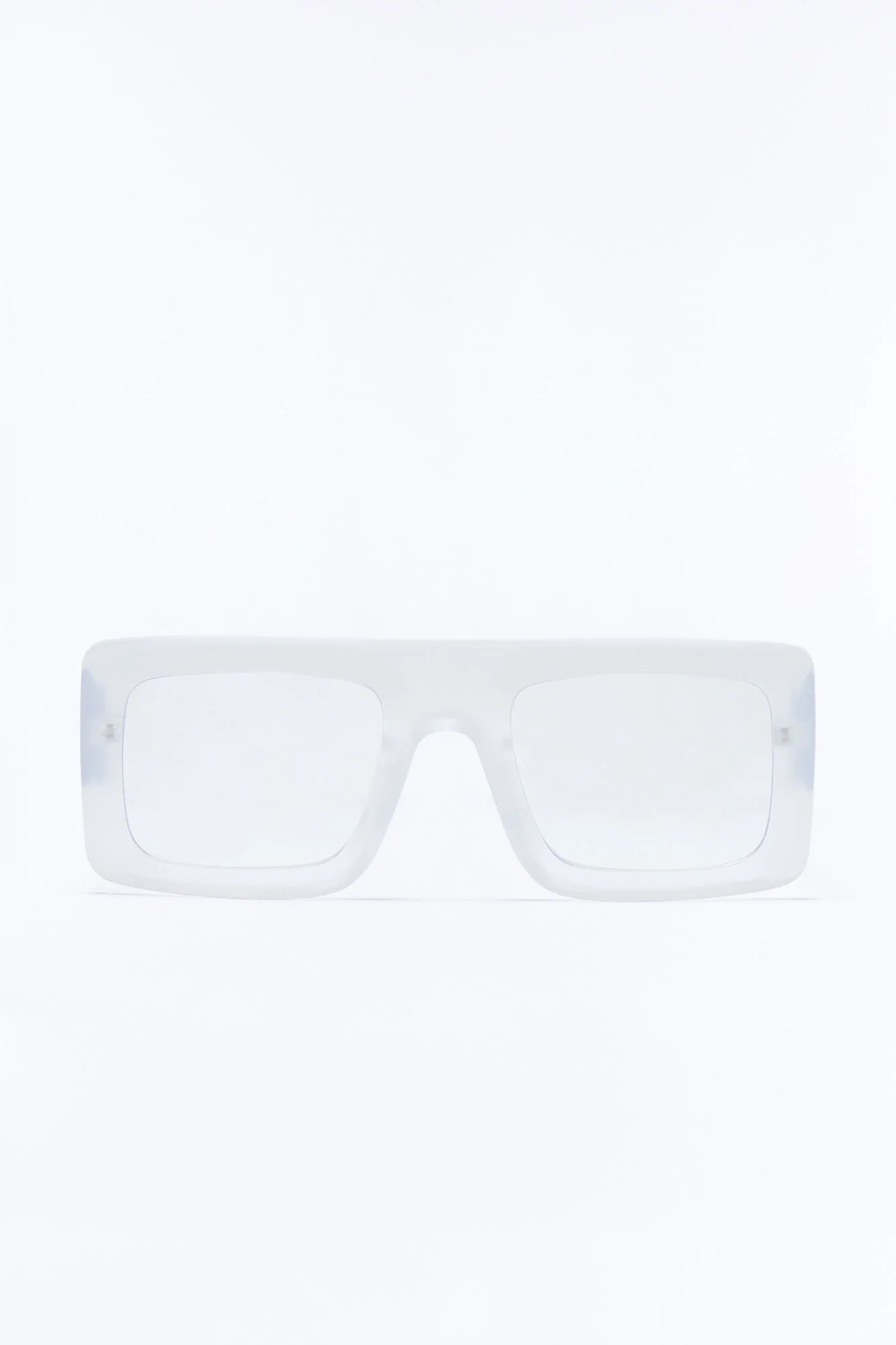 Prestige Matte Flat Top Sunglasses - Clear - Image 4