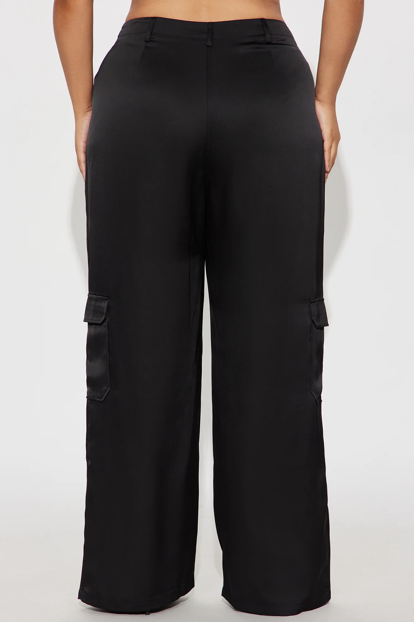 Pretty Girl Satin Cargo Pant - Black - Image 6