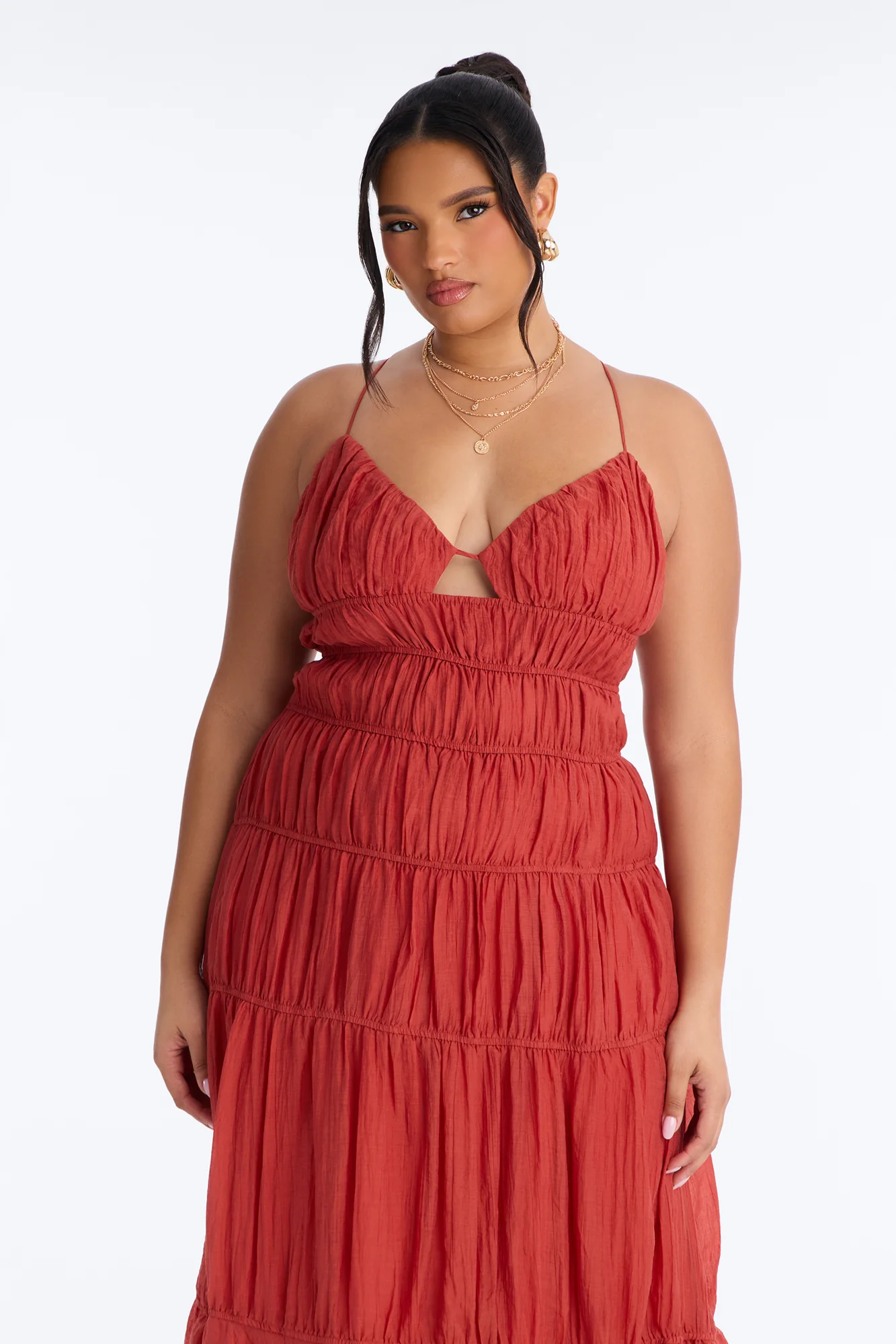 Pretty With Purpose Maxi Dress - Marsala - Image 6