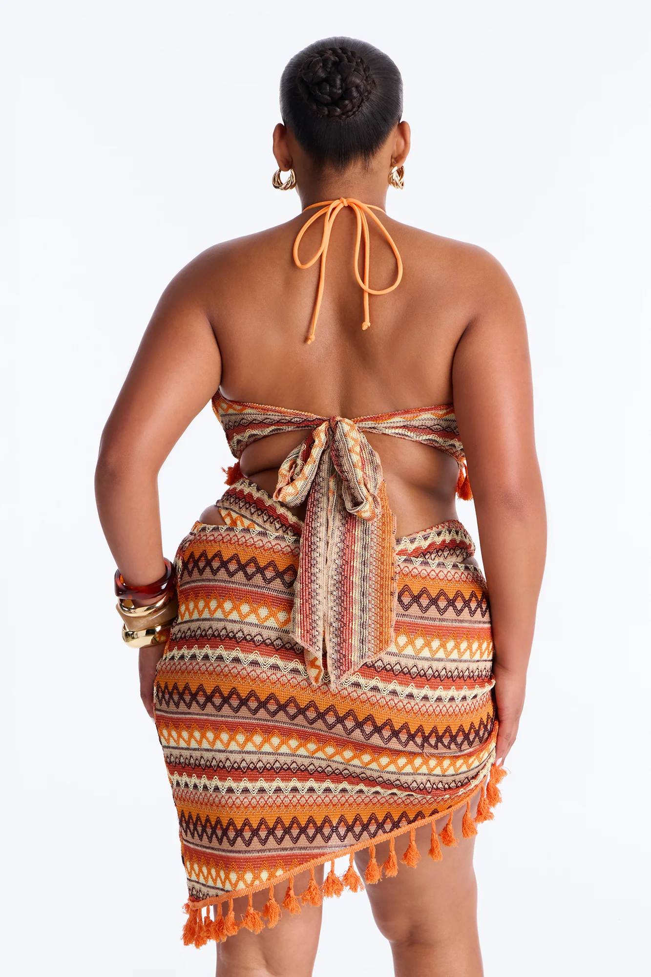 Promised Forever Bikini And Sarong - Orange/combo - Image 11