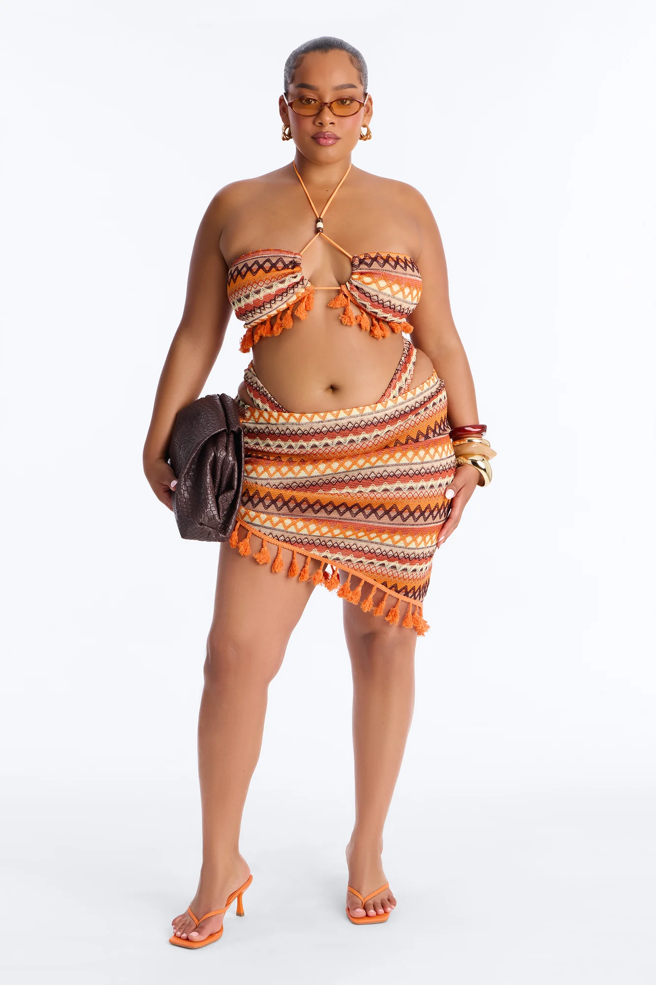 Promised Forever Bikini And Sarong - Orange/combo - Image 6