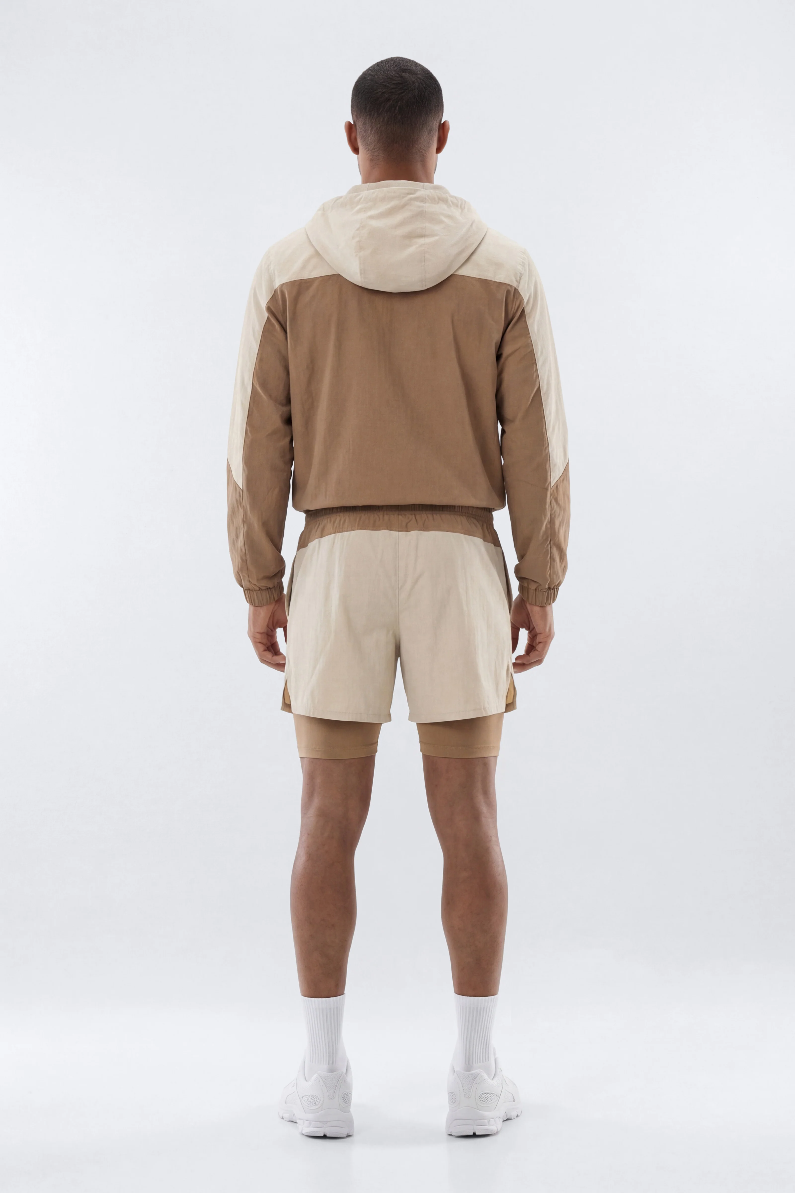 ProRipStop 7″ Built In Compression Shorts - Taupe - Image 3