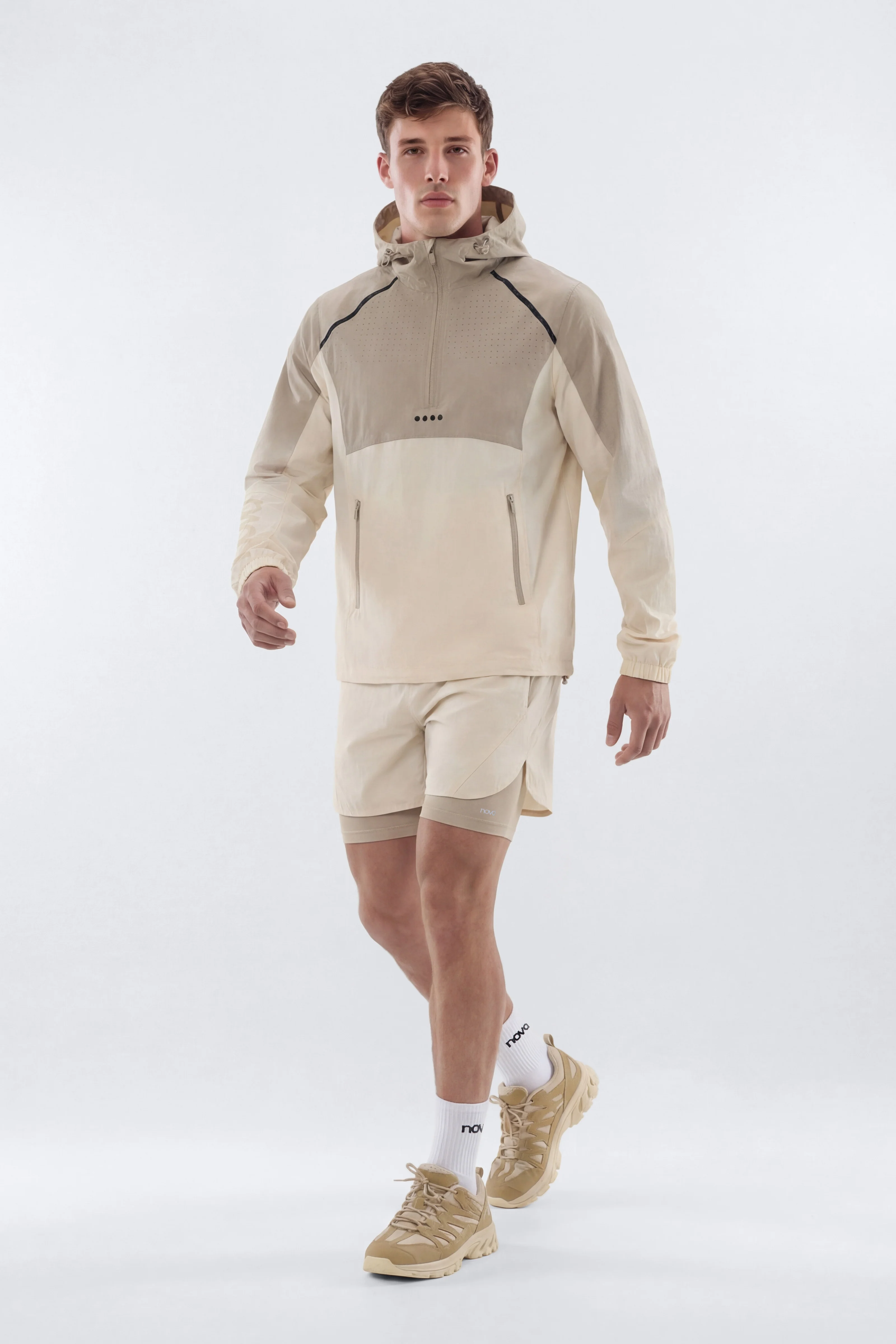 ProRipStop Half Zip Ombre Hooded Jacket - Cream/combo - Image 2