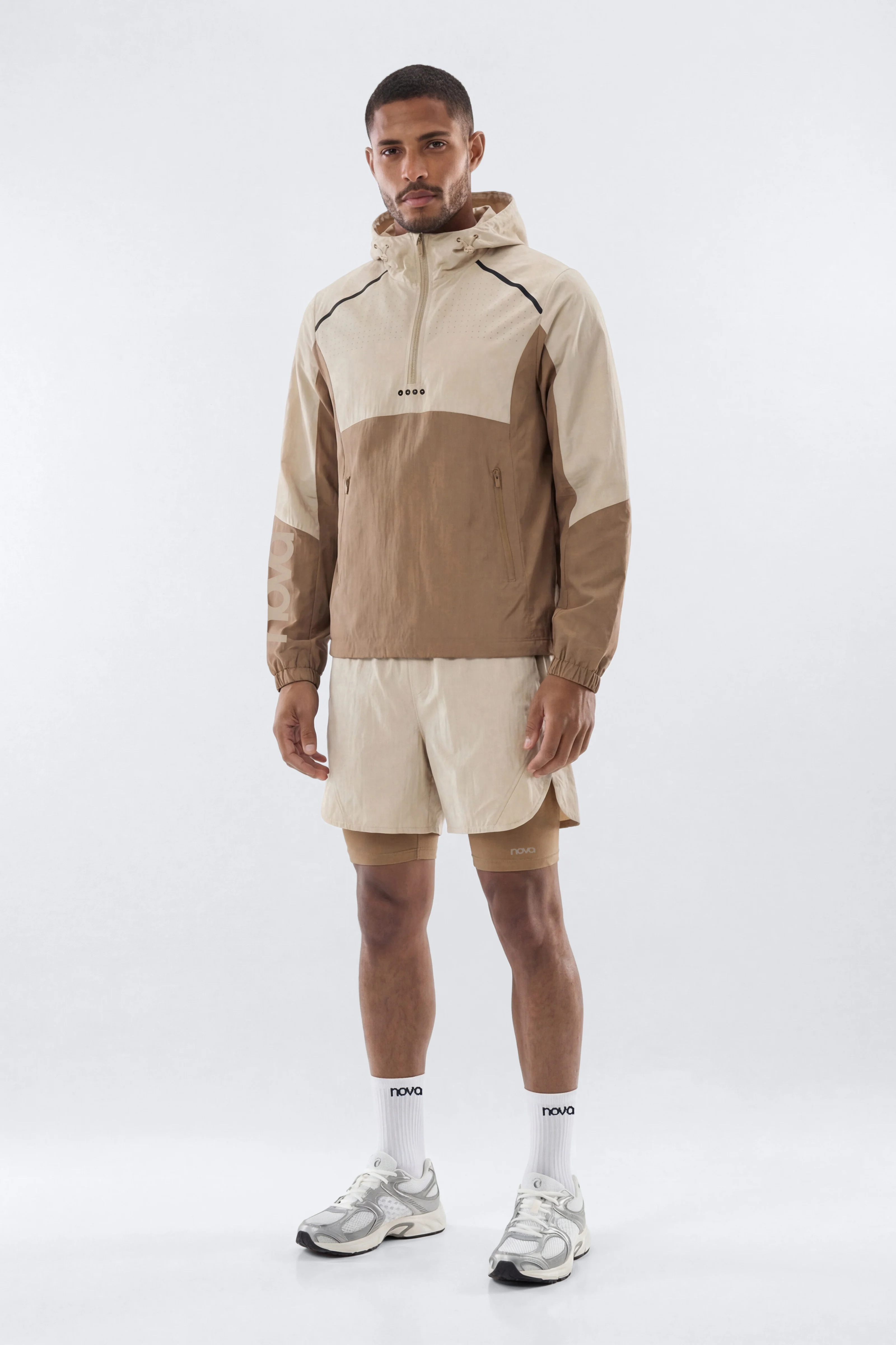ProRipStop Hooded Half Zip Jacket - Taupe/combo - Image 3