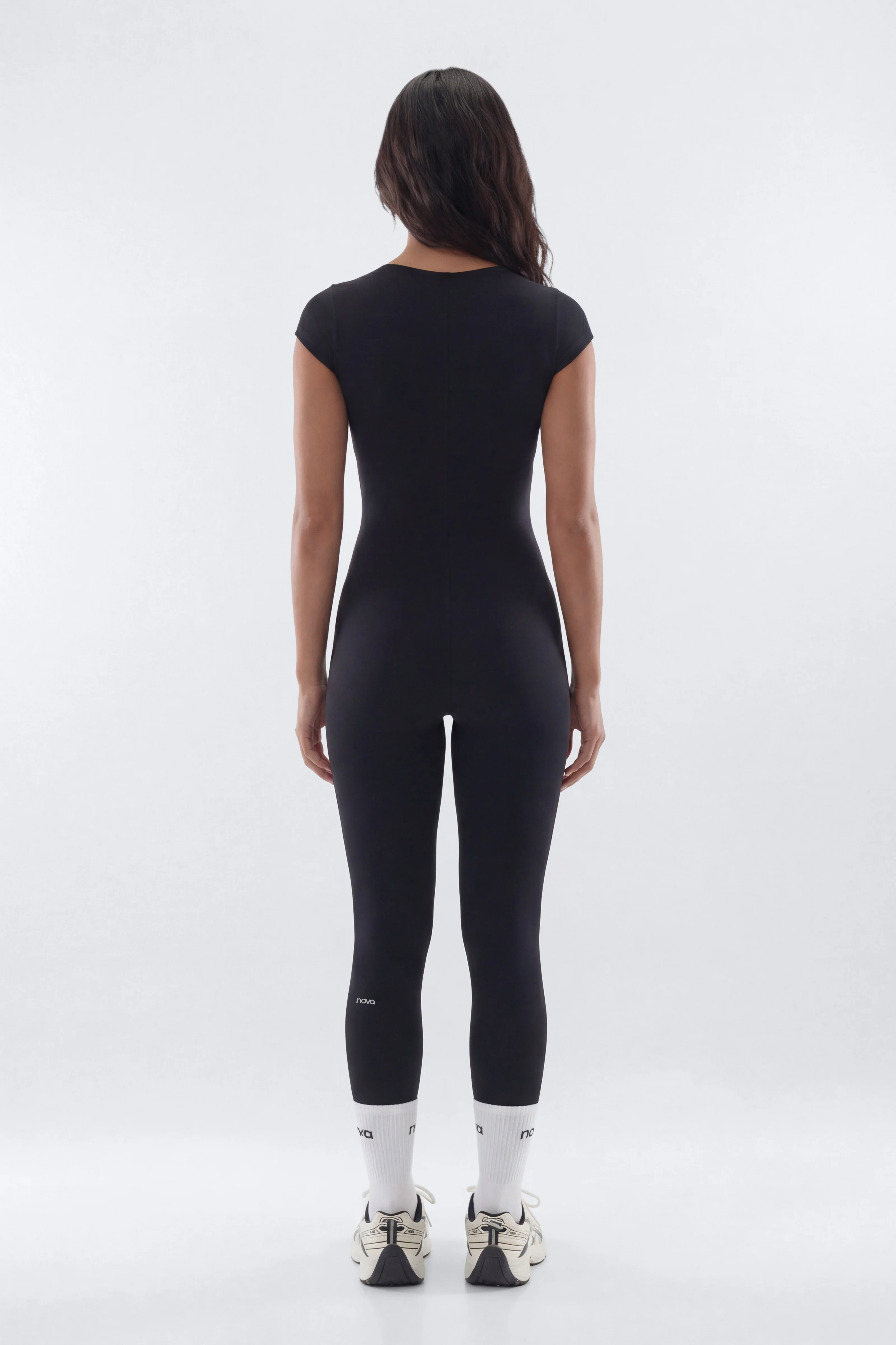 ProStretch™ 25″ Cap Sleeve Jumpsuit - Black - Image 4