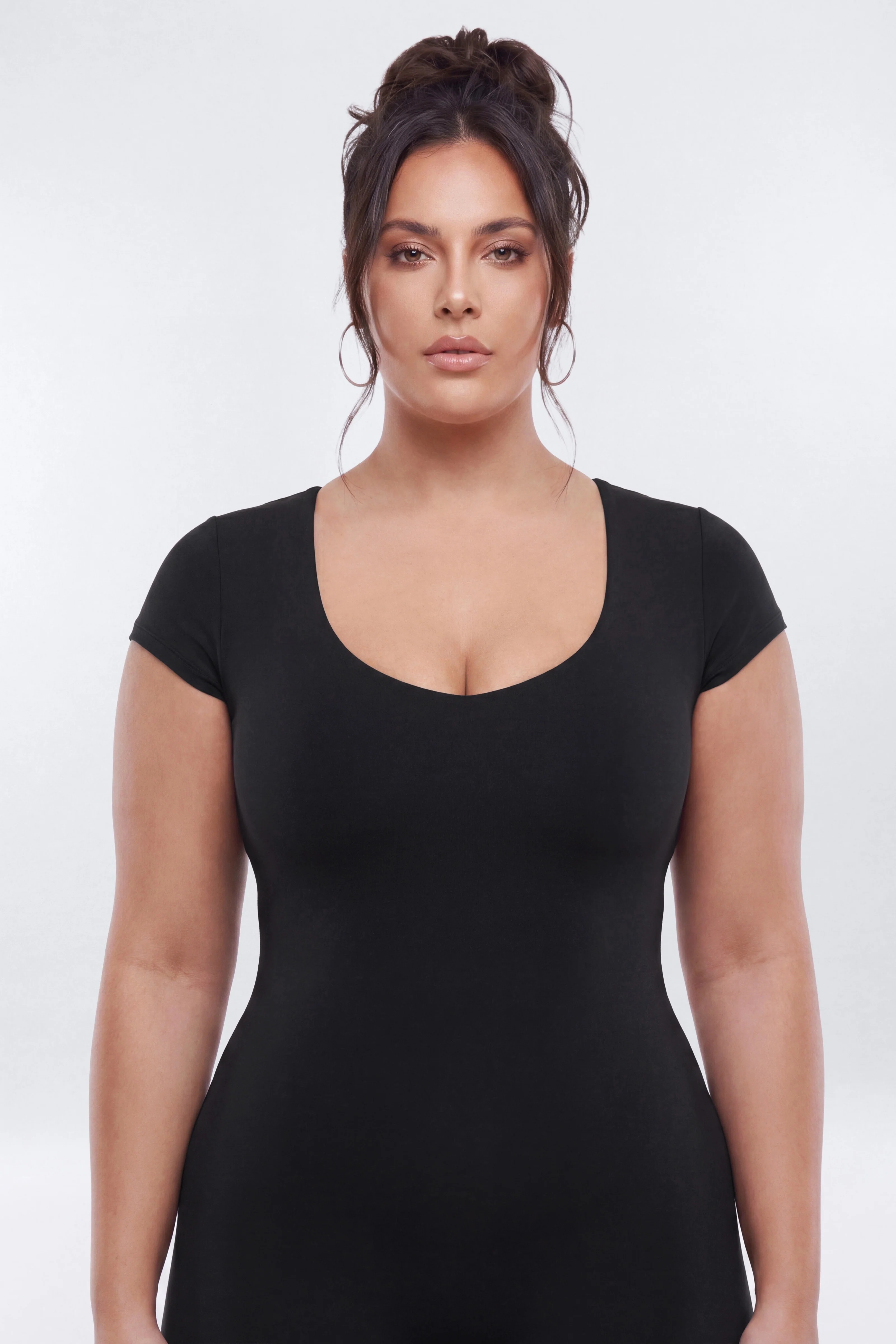 ProStretch™ 25″ Cap Sleeve Jumpsuit - Black - Image 7