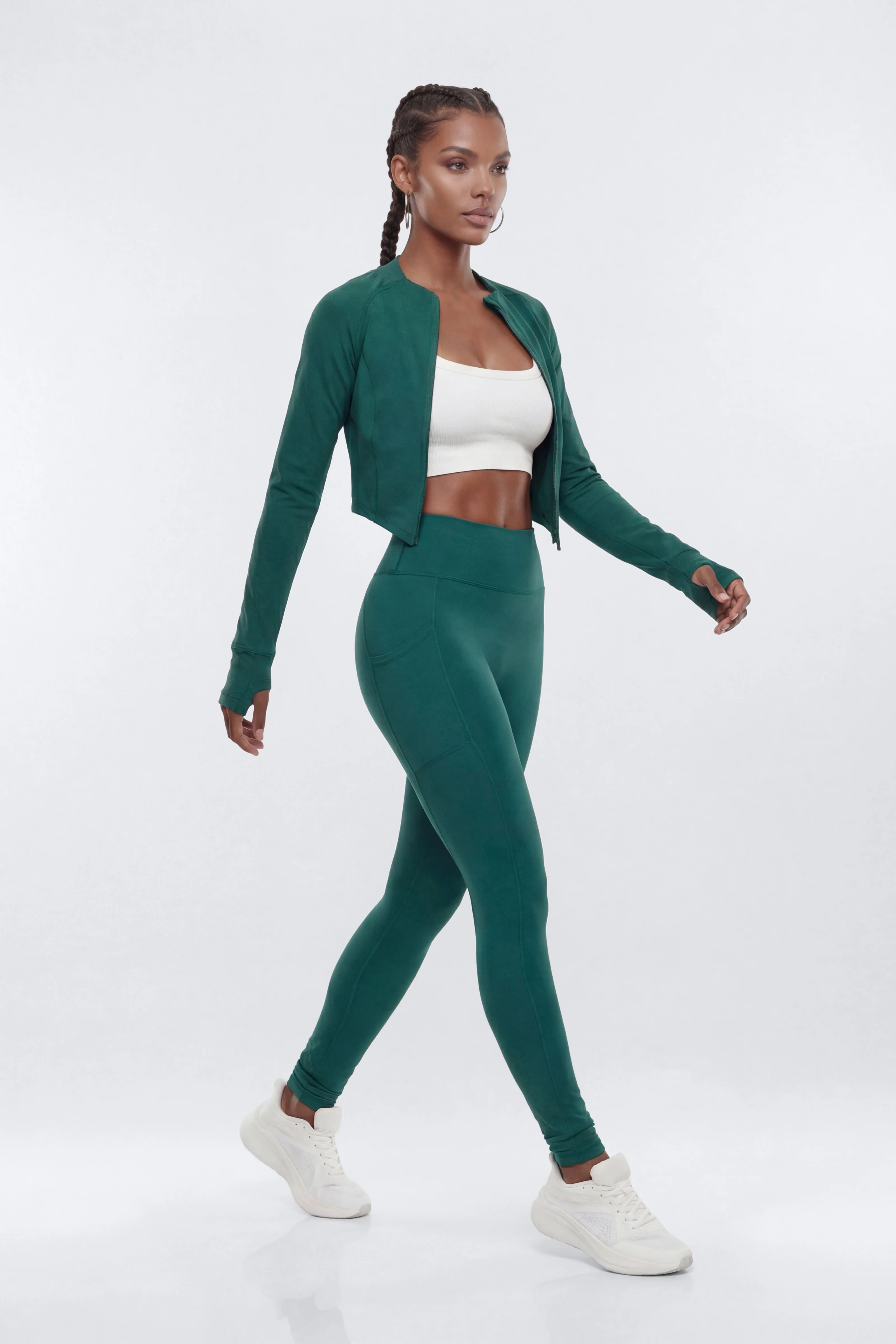ProStretch™ 28″ High Rise Pocket Legging - Green