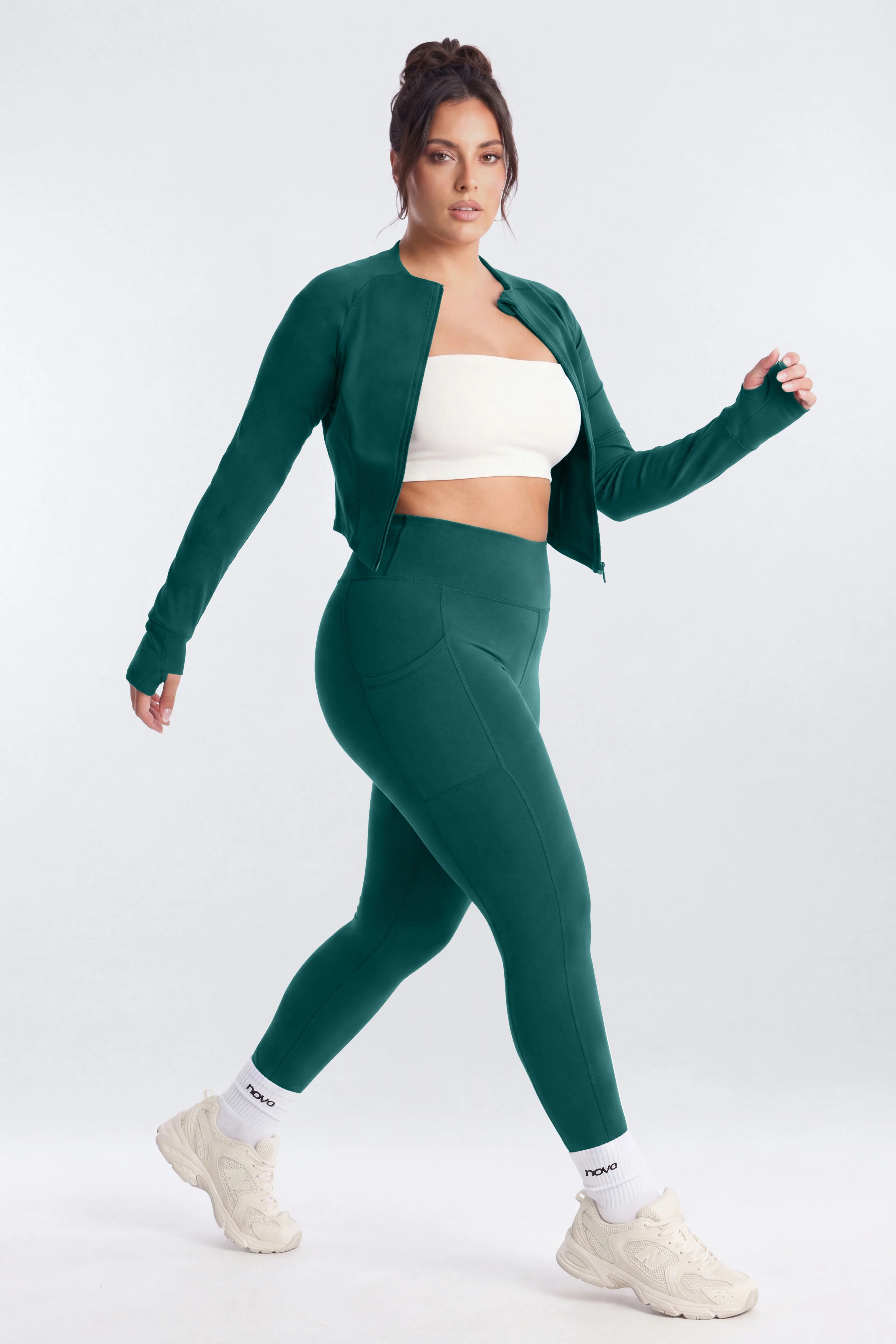 ProStretch™ 28″ High Rise Pocket Legging - Green - Image 5