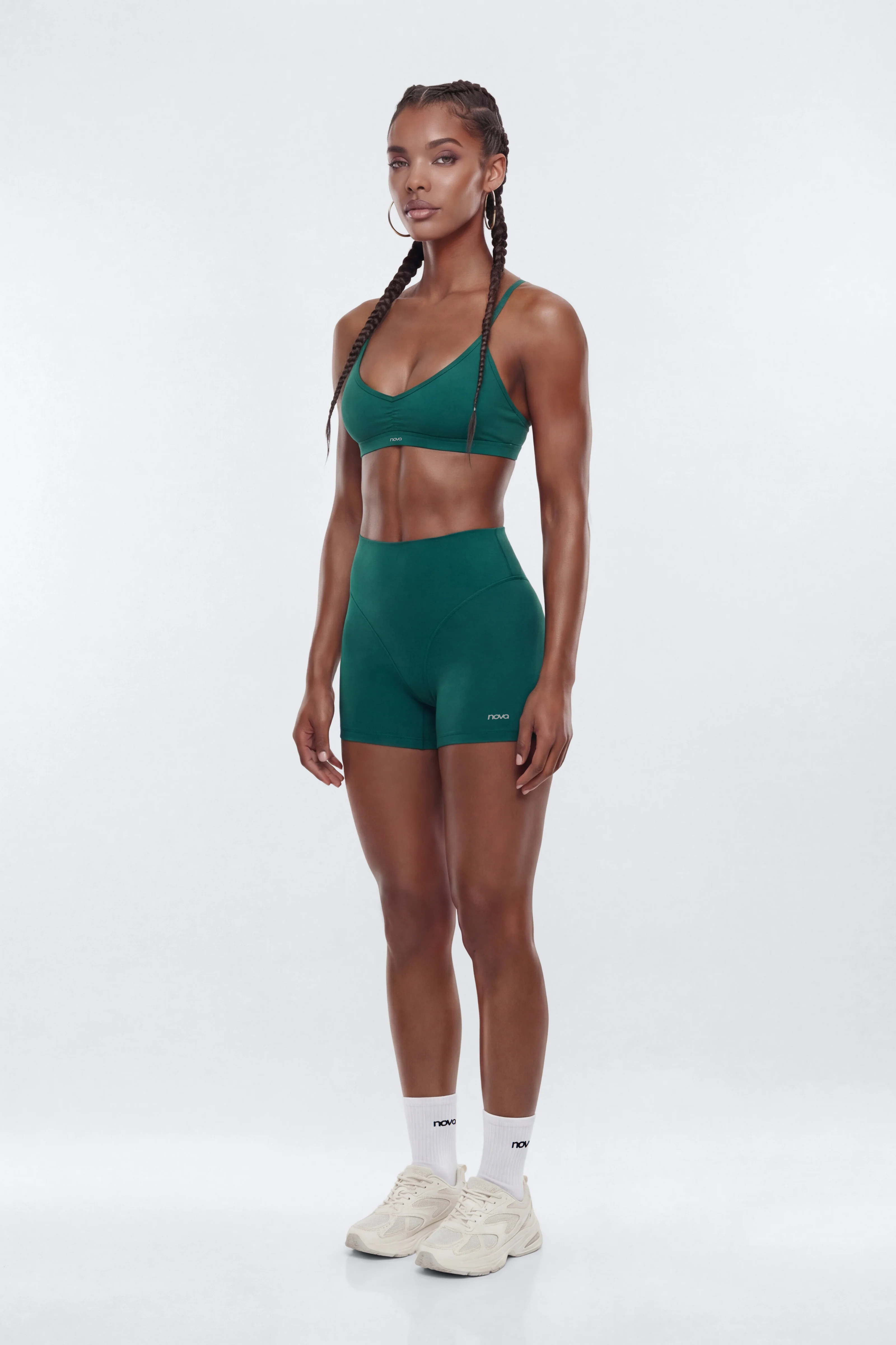 ProStretch™ Adjustable Strap Back Sports Bra - Hunter Green - Image 2