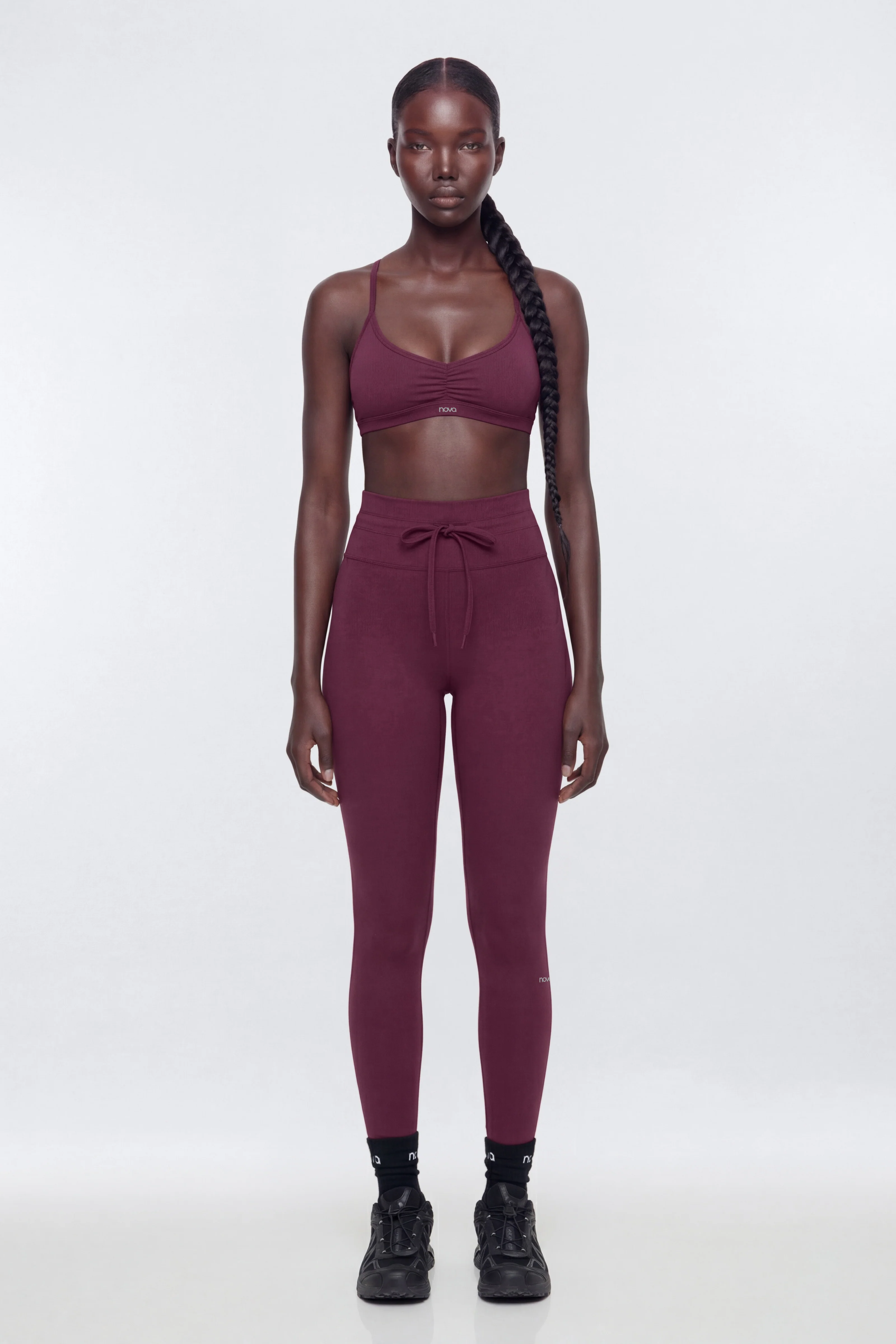 ProStretch™ Adjustable Strap Back Sports Bra - Merlot - Image 2