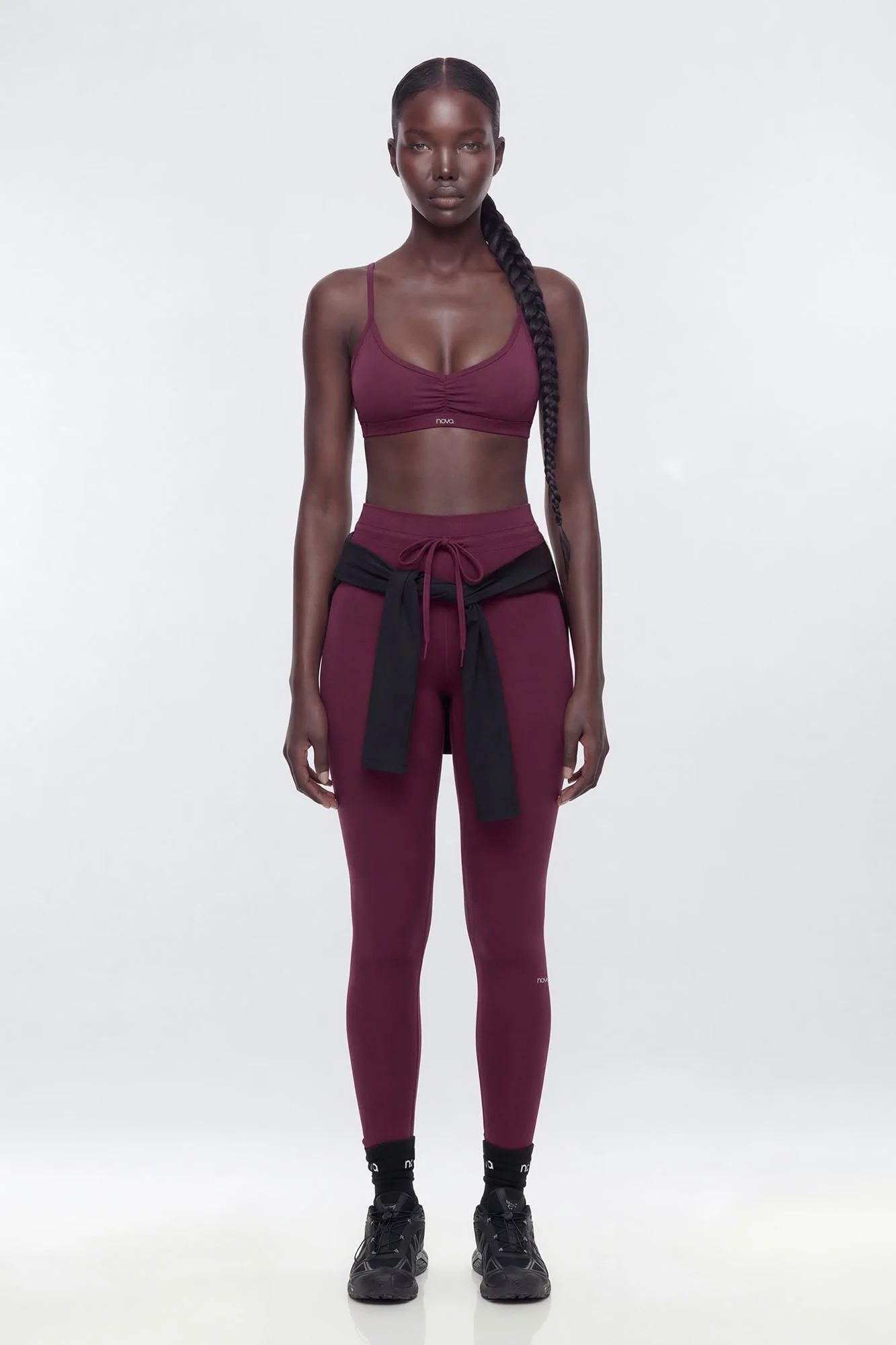 ProStretch™ Adjustable Strap Back Sports Bra - Merlot - Image 3