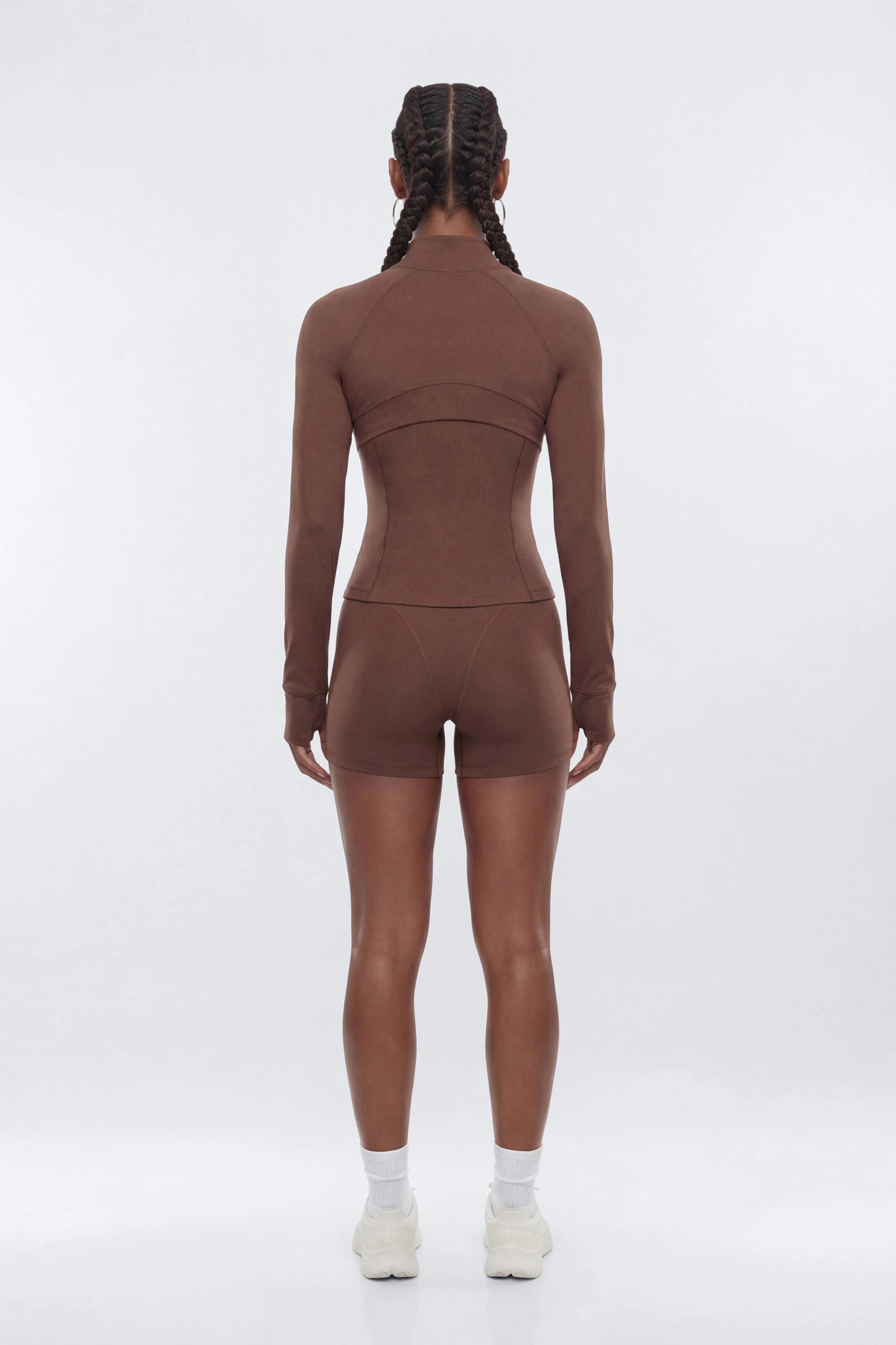 ProStretch™ Front Zip Sports Jacket - Brown - Image 4
