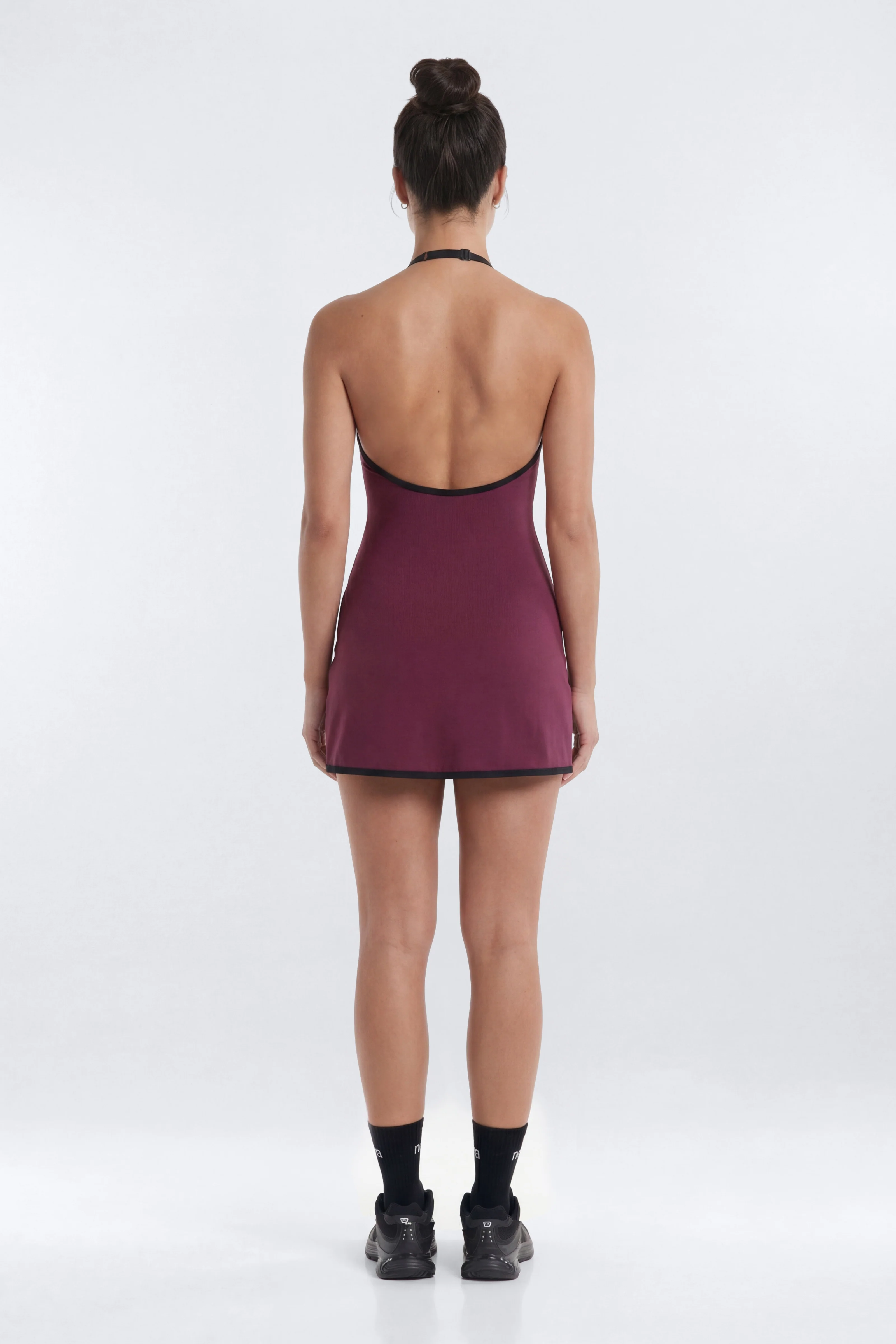 ProStretch™ Halter 2 in 1 Active Dress - Merlot - Image 4