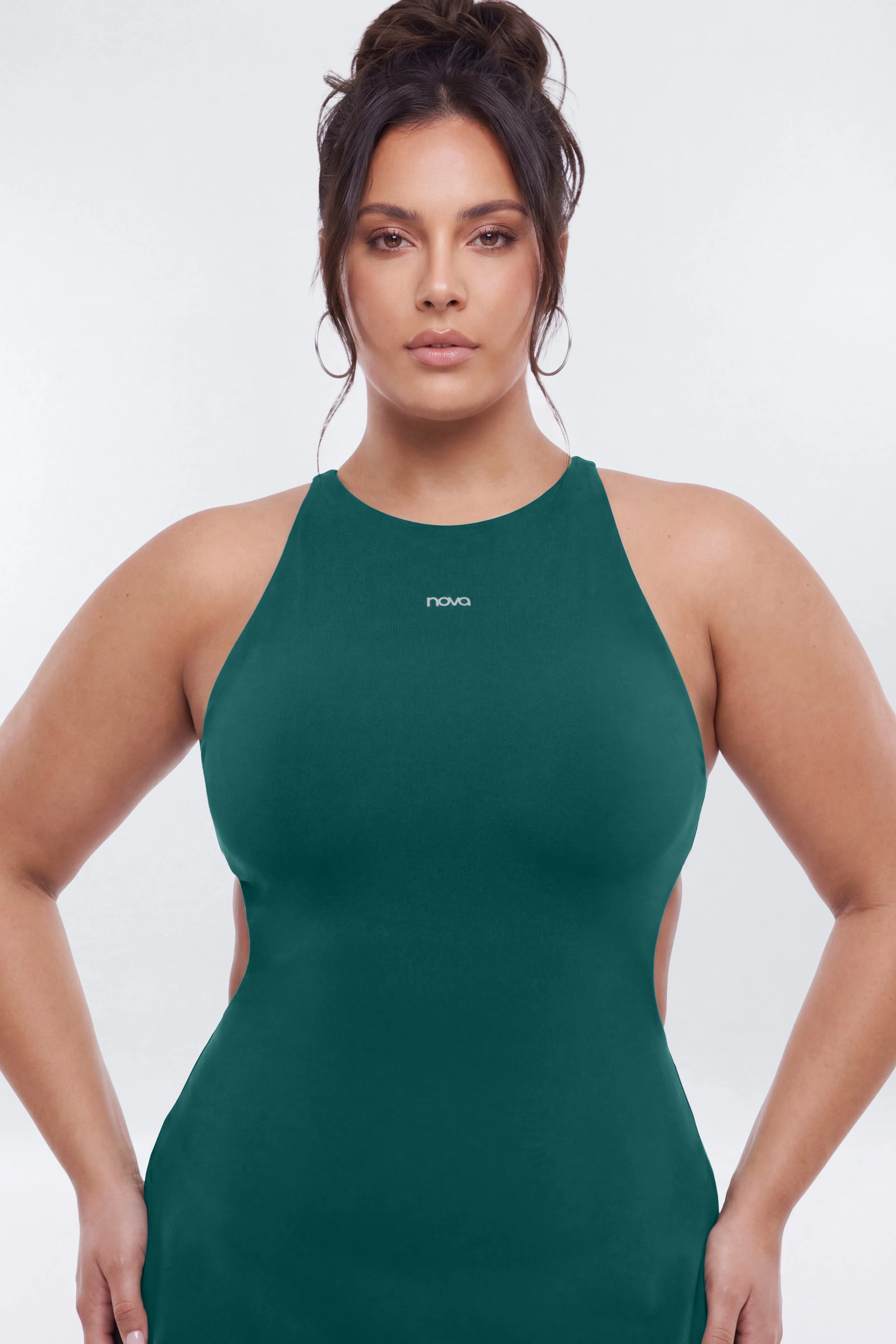 ProStretch™ Open Back Sports Dress - Hunter Green - Image 7