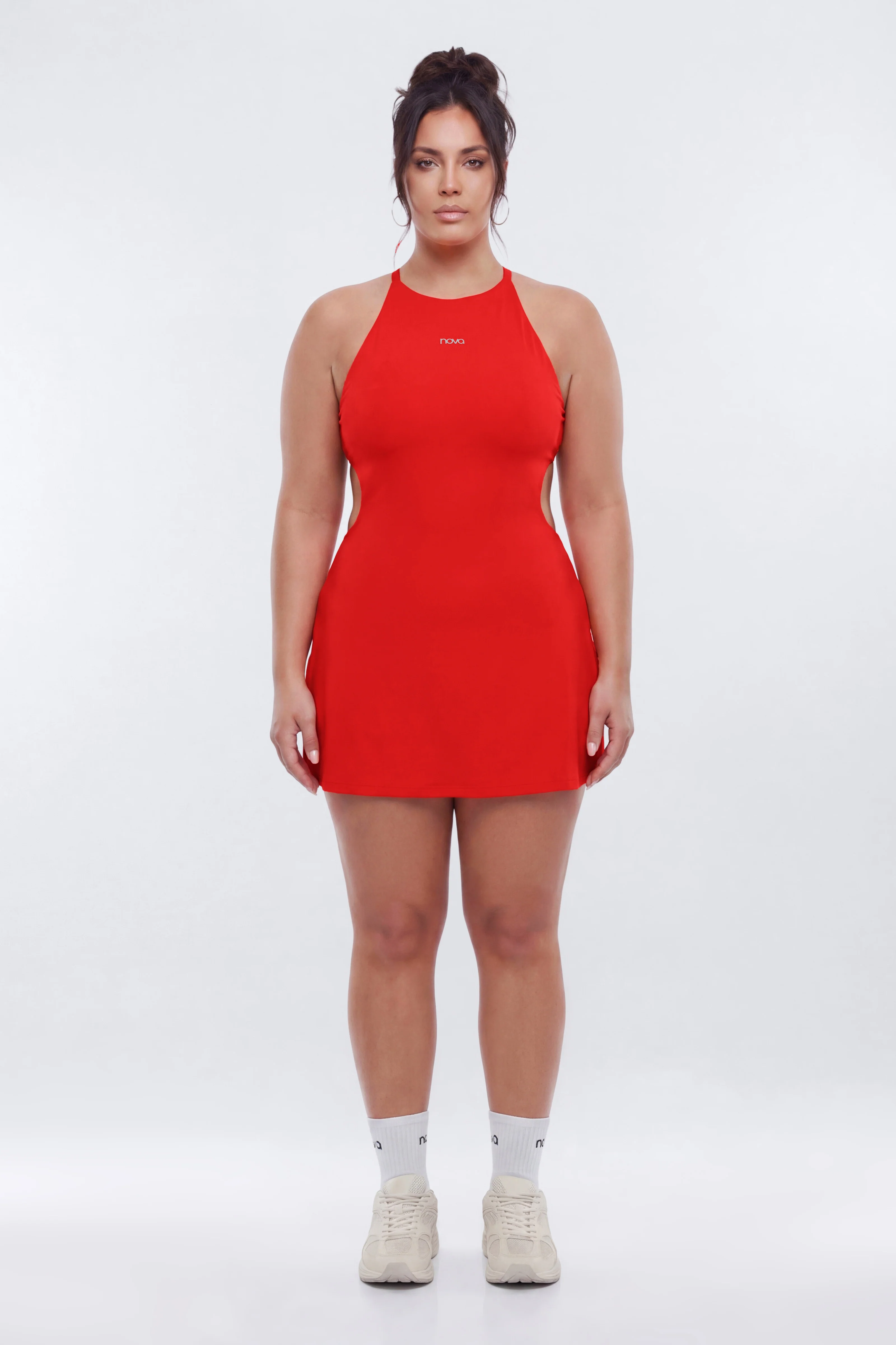 ProStretch™ Open Back Sports Dress - Red - Image 6
