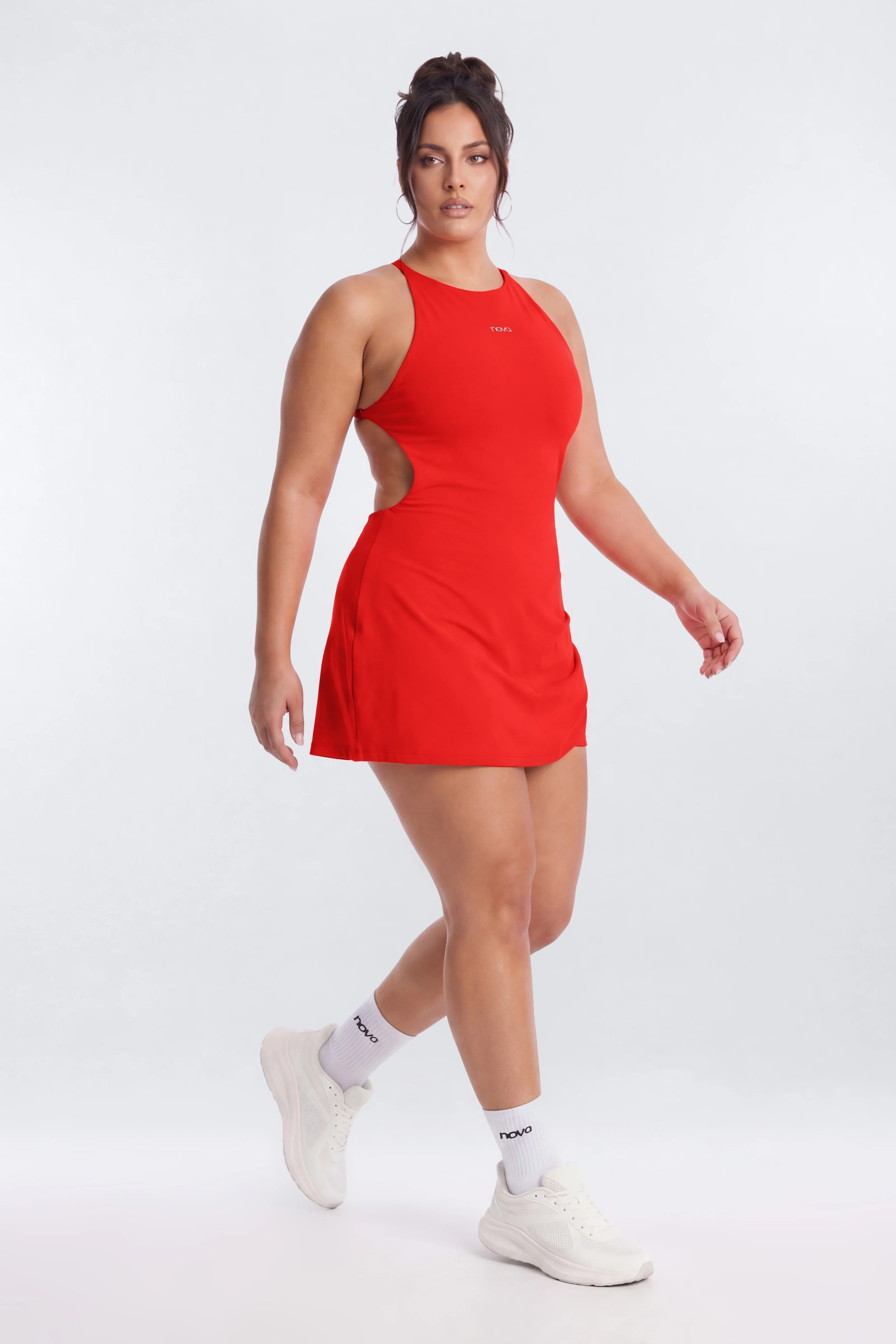 ProStretch™ Open Back Sports Dress - Red - Image 8