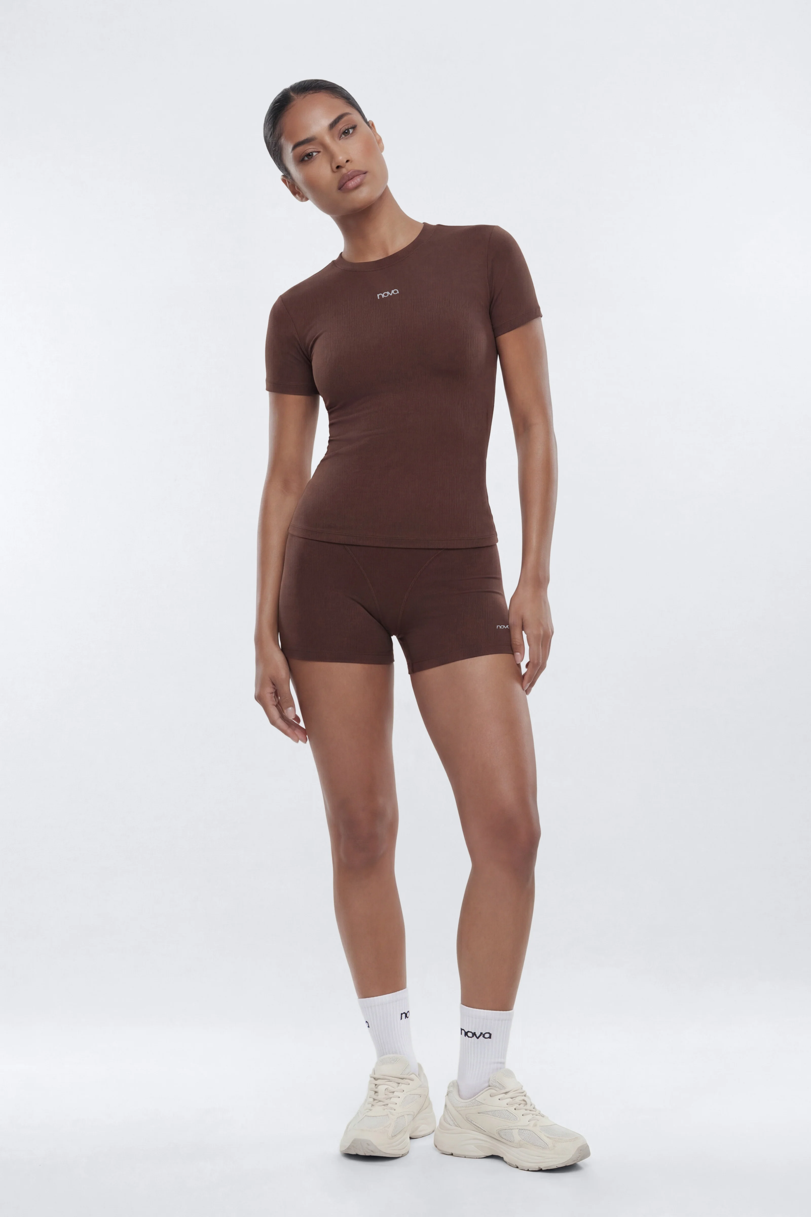 ProStretch™ Short Sleeve Sports Top - Brown - Image 2