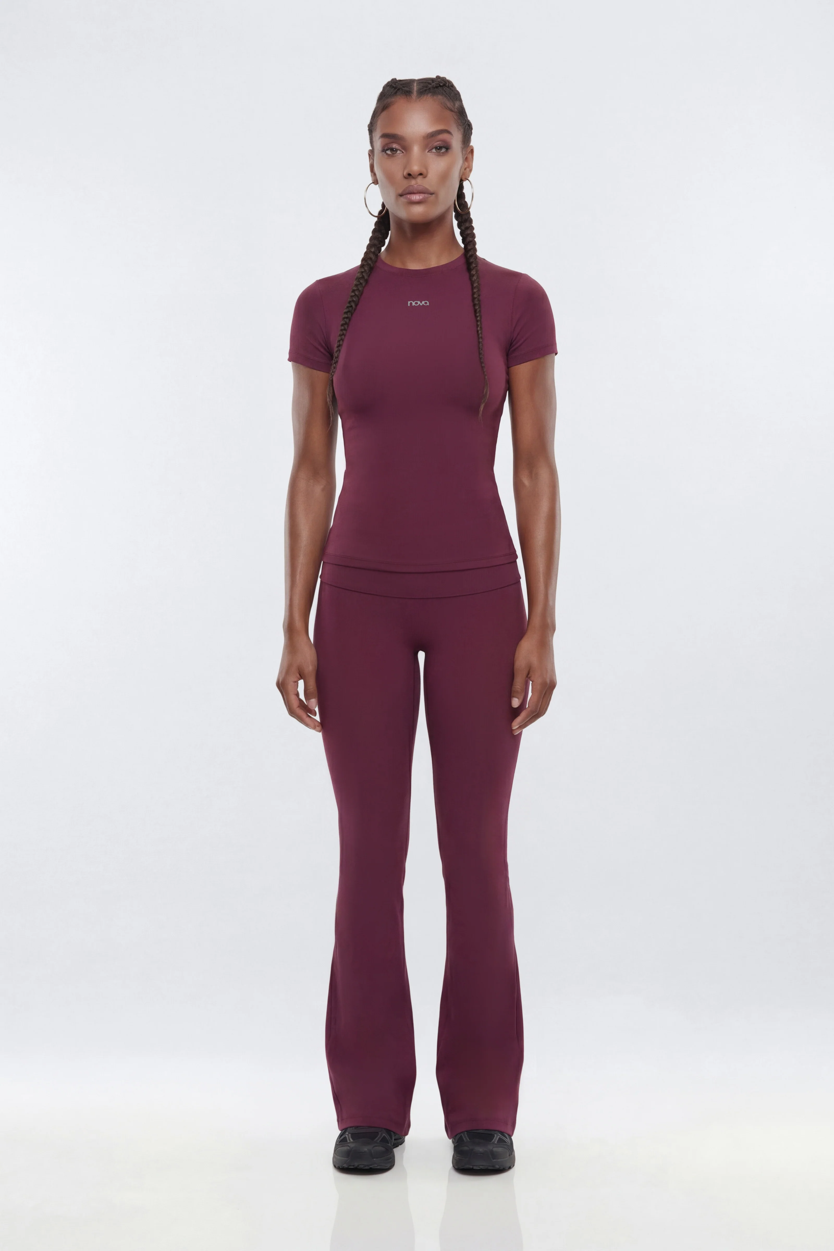 ProStretch™ Short Sleeve Sports Top - Merlot - Image 2