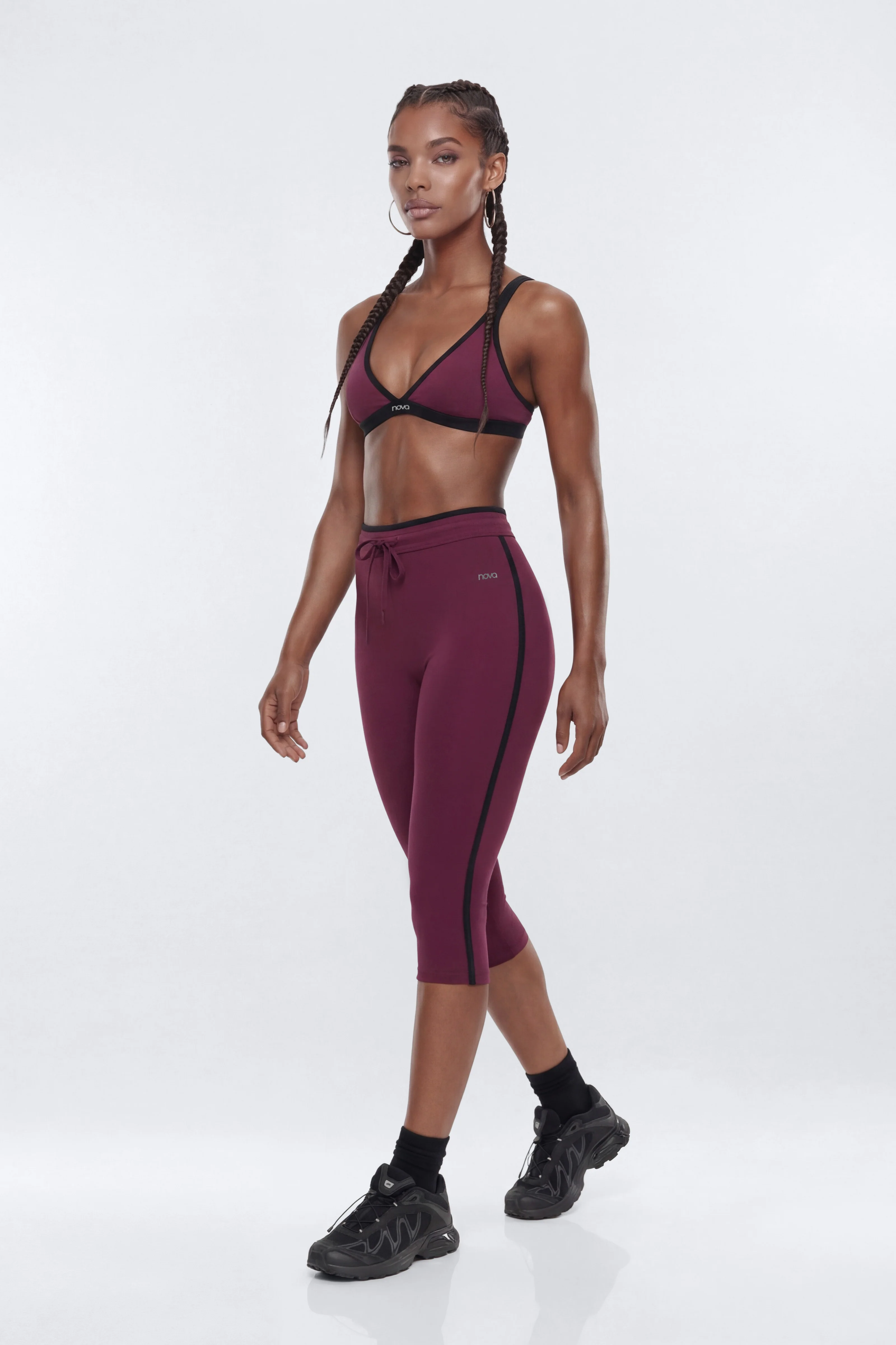 ProStretch™ Triangle Sports Bra - Merlot - Image 3