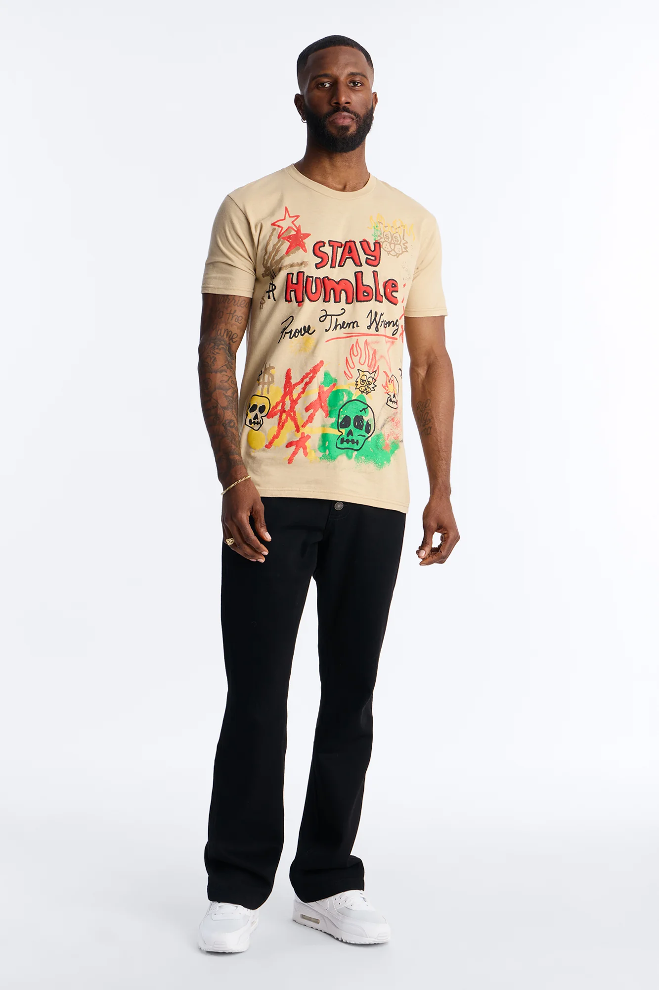Prove Them Wrong Puff Print Short Sleeve Tee - Taupe - Image 2