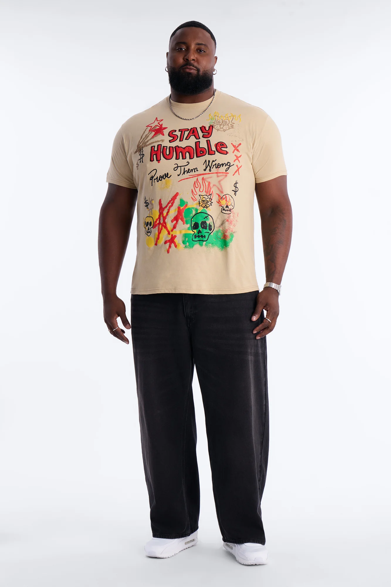 Prove Them Wrong Puff Print Short Sleeve Tee - Taupe - Image 5