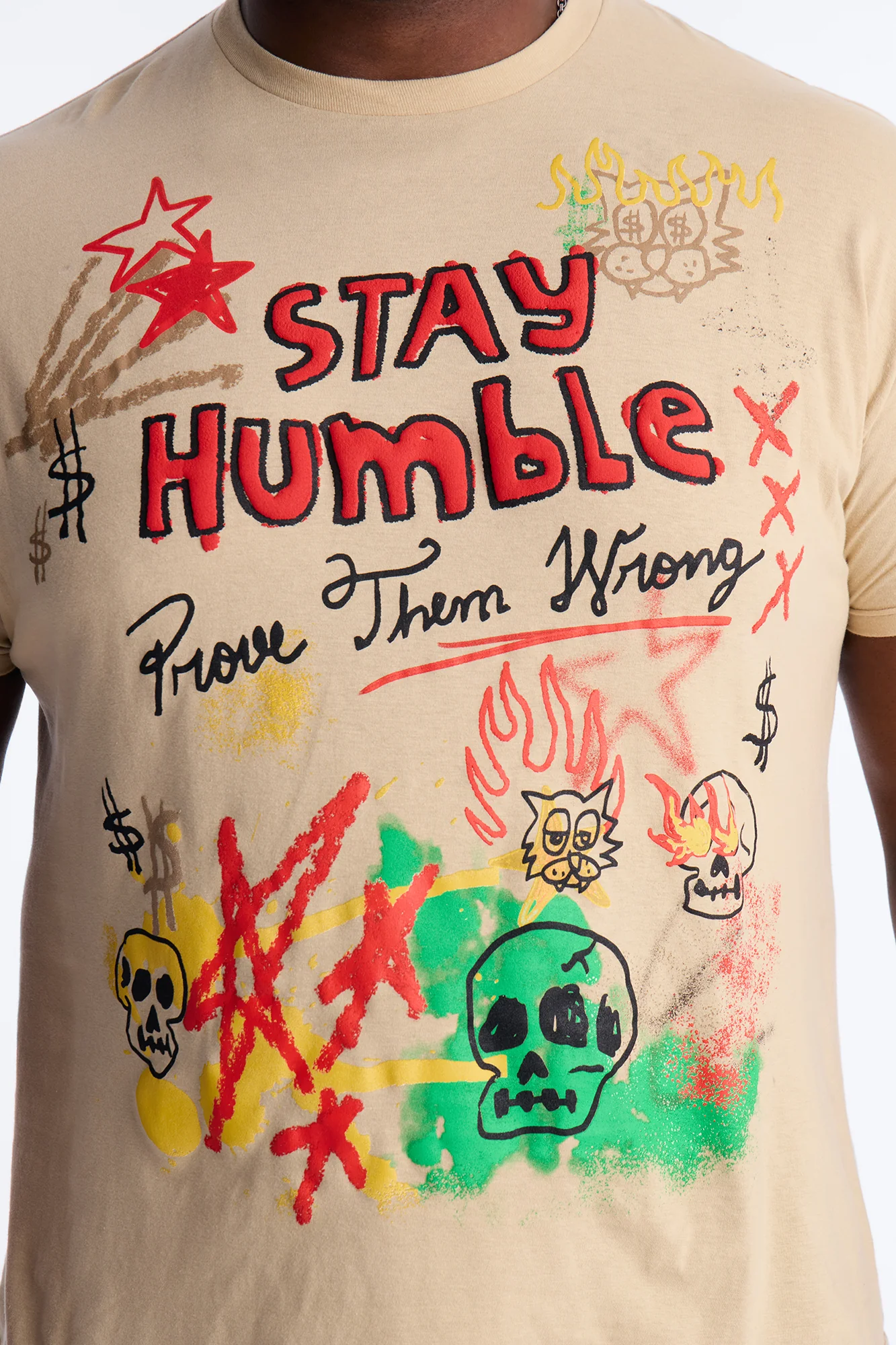 Prove Them Wrong Puff Print Short Sleeve Tee - Taupe - Image 6