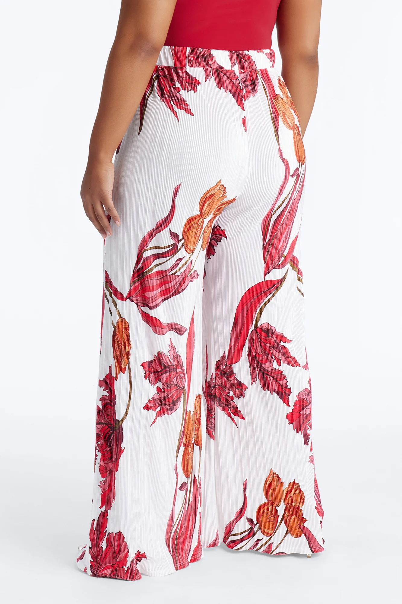 Pure Bliss Printed Plisse Pant - Ivory/combo - Image 8