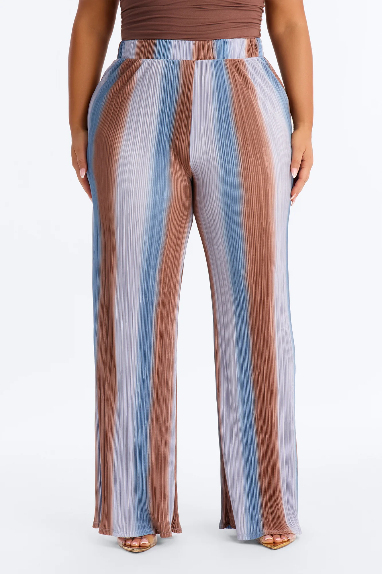 Pure Bliss Printed Plisse Pant - Royal/combo - Image 6
