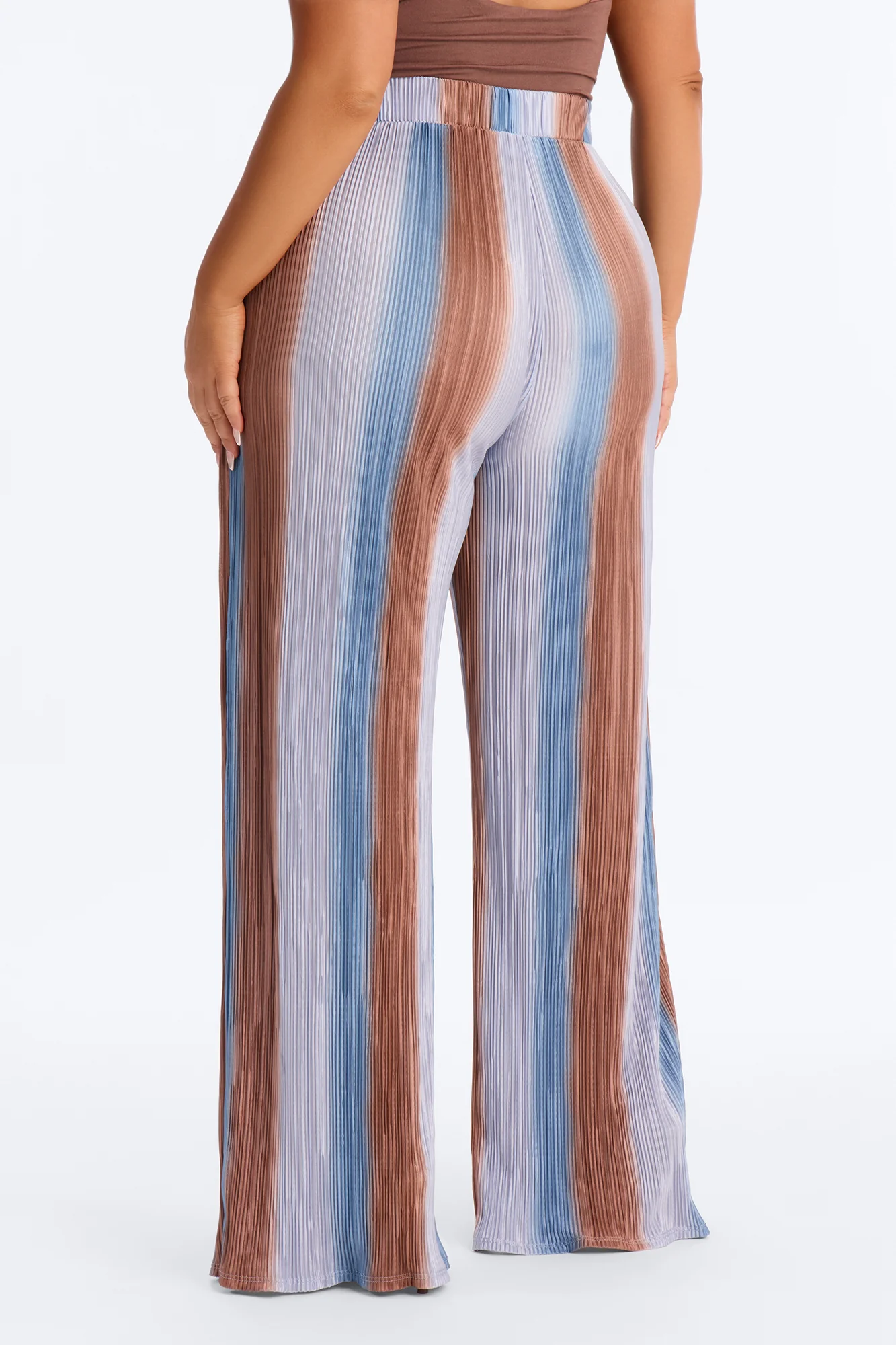 Pure Bliss Printed Plisse Pant - Royal/combo - Image 8