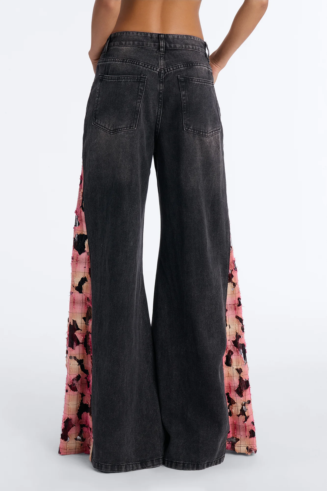 Pure Emotion Mid Rise Wide Leg Jeans - Black Wash - Image 5