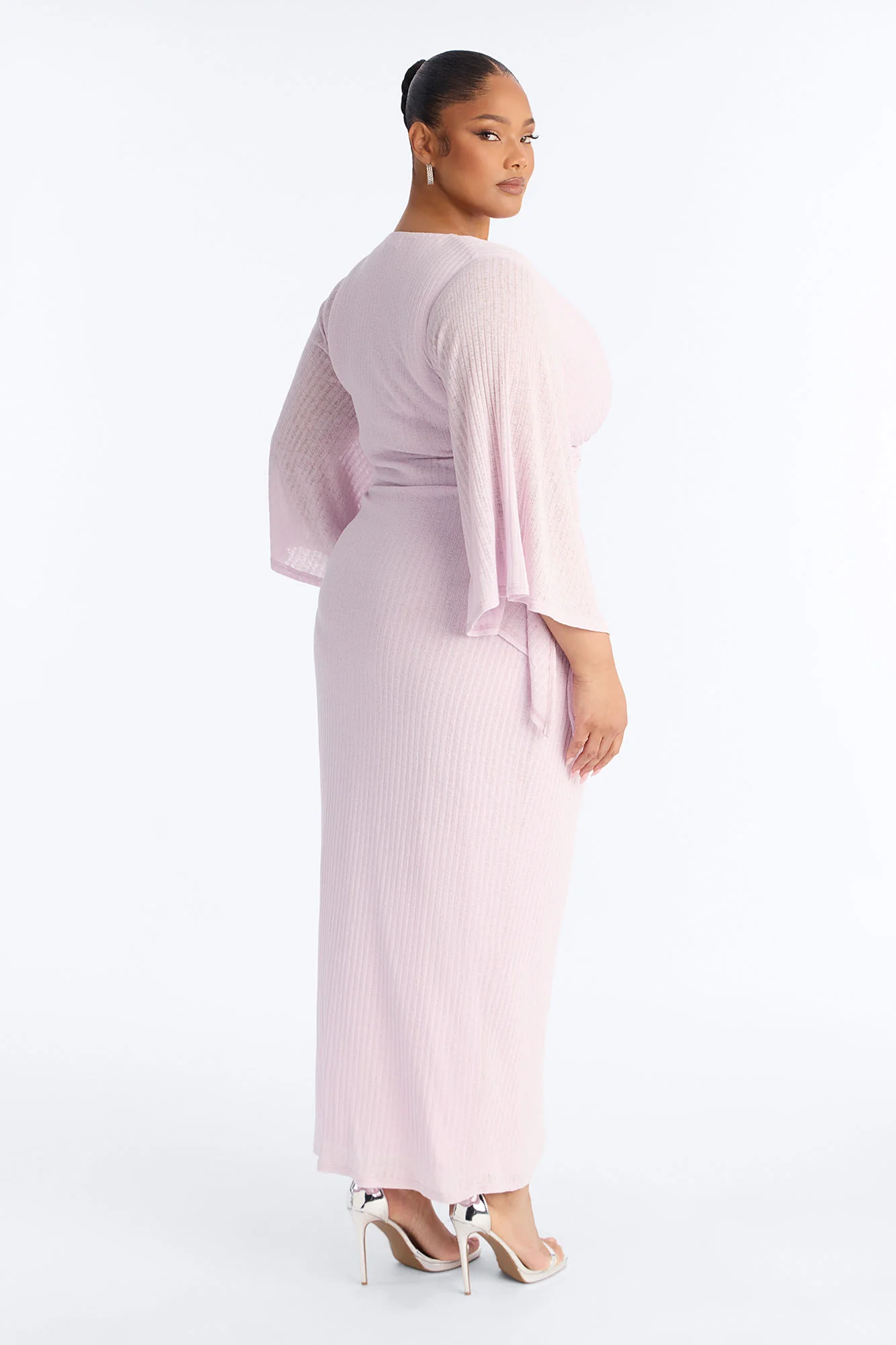 Pure Femme Bell Sleeve Maxi Dress - Lavender - Image 6