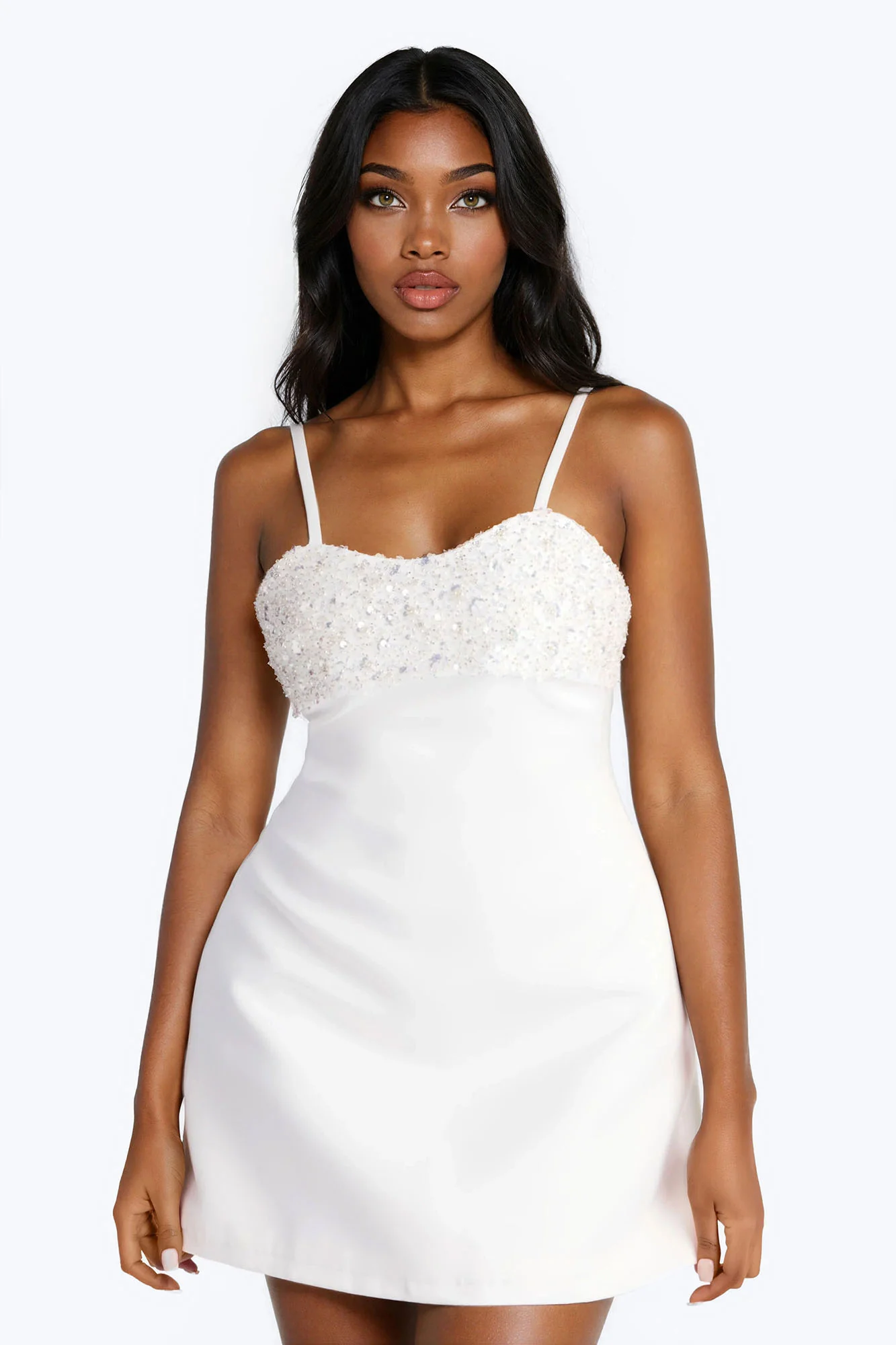 Pure Intentions Embellished Mini Dress - White - Image 2