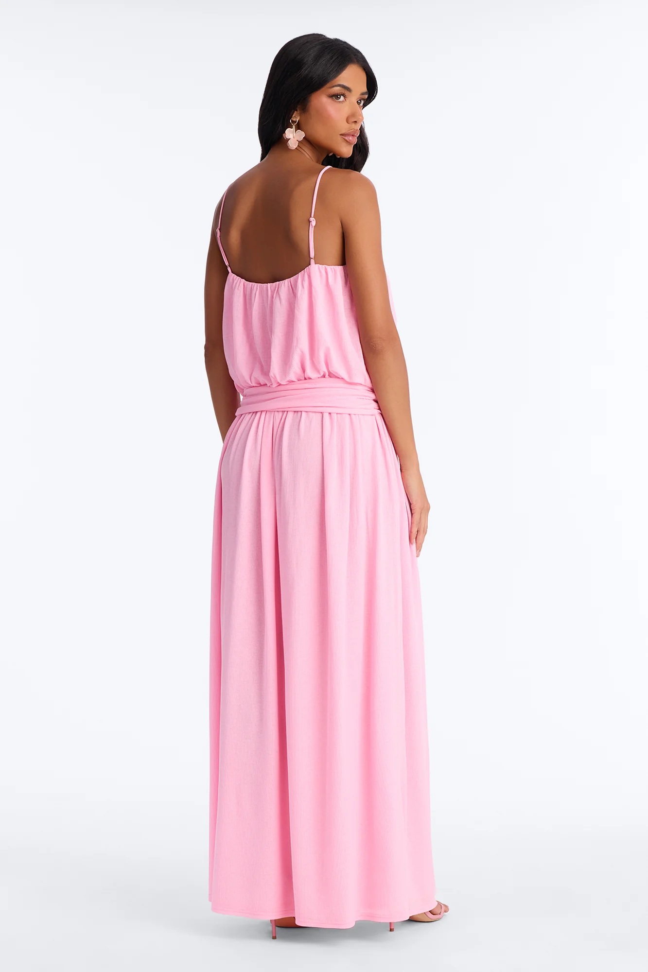 Quiet Confidence Flowy Maxi Dress - Bubblegum Pink - Image 4