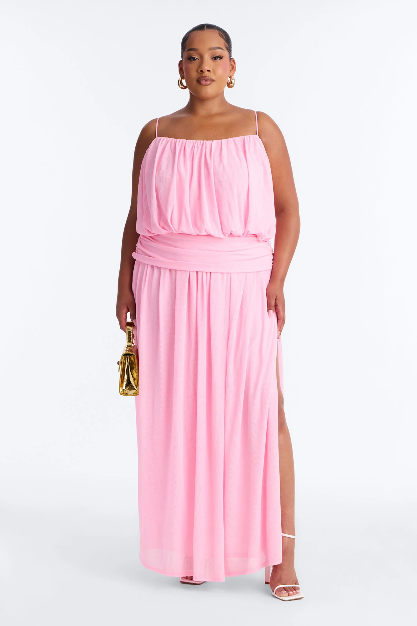 Quiet Confidence Flowy Maxi Dress - Bubblegum Pink - Image 5